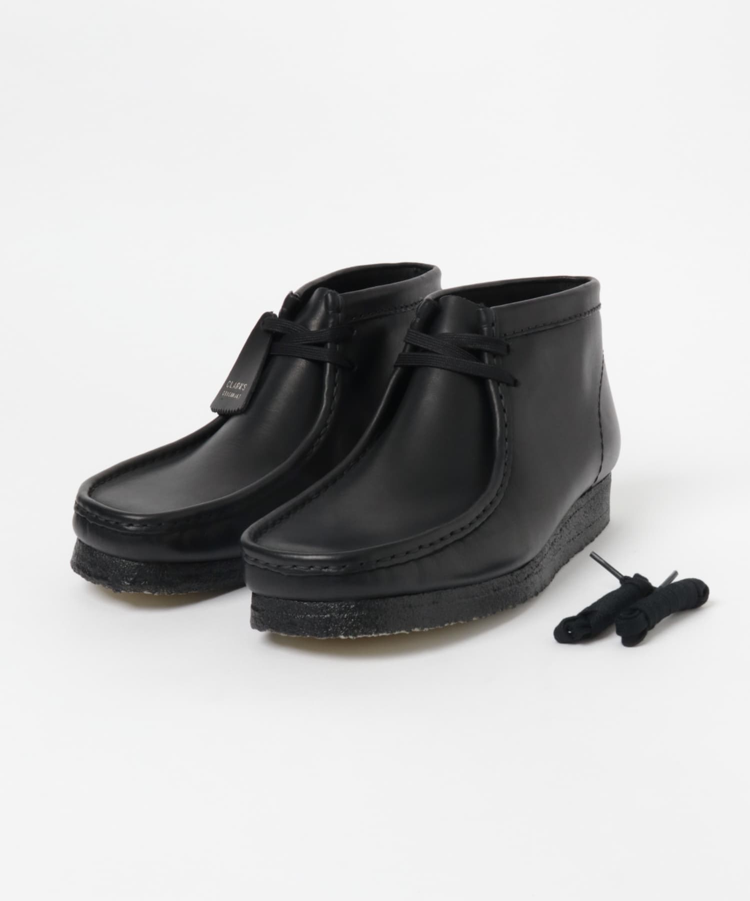 Clarks wallabee on sale boot black