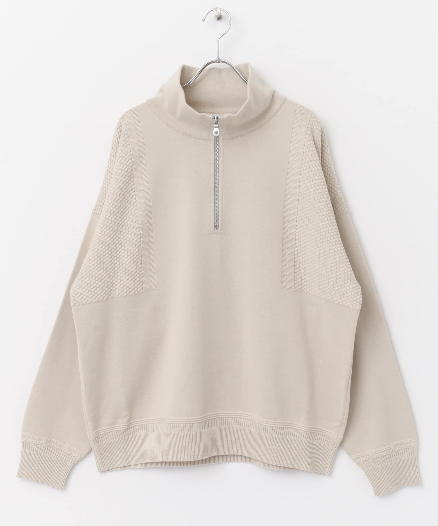 【新品タグ付き】nknit  half zip sweatshirt size①