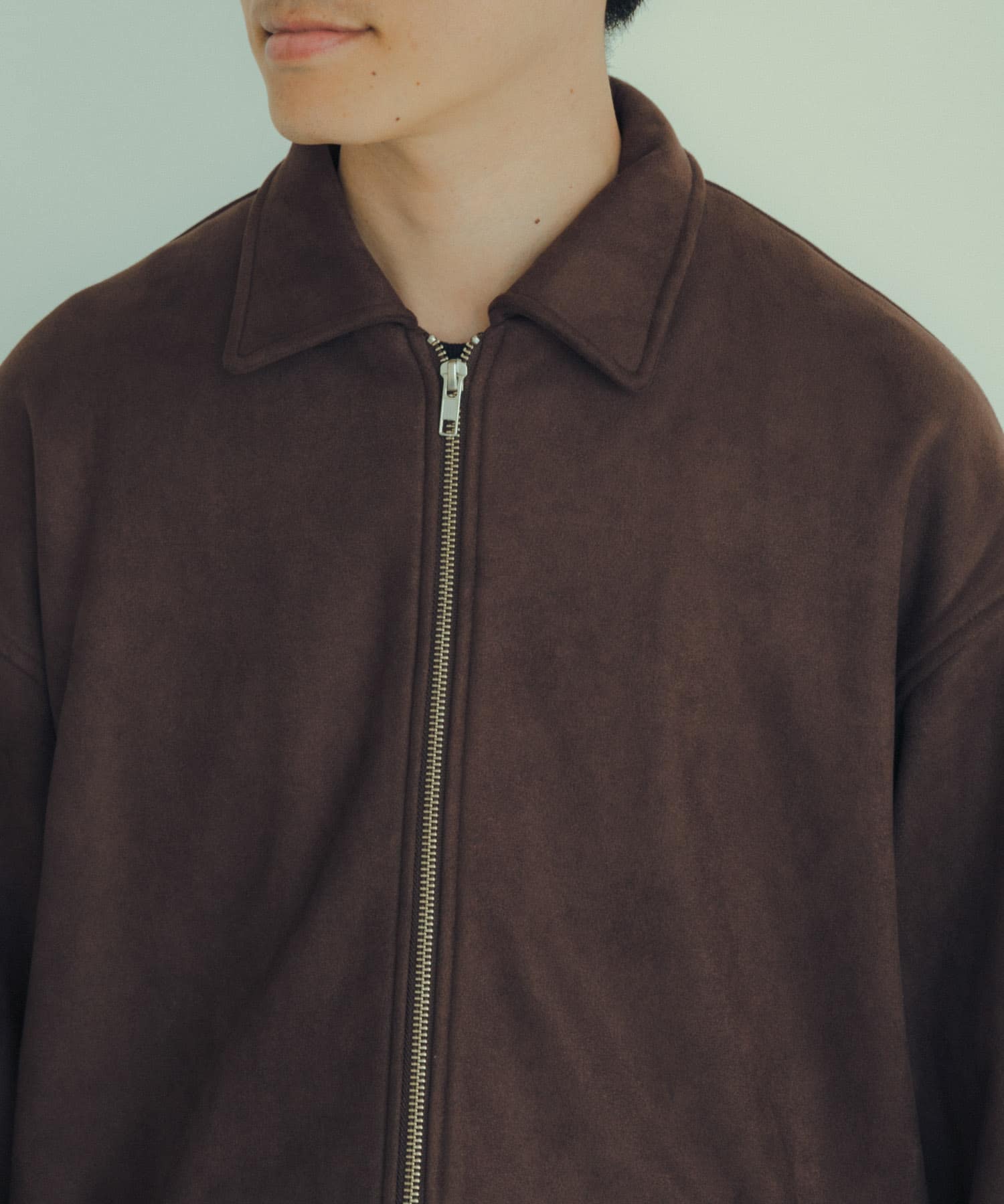 裏フリースフェイクスエードZIP UP ジャケット[IT37-17A029]｜URBAN
