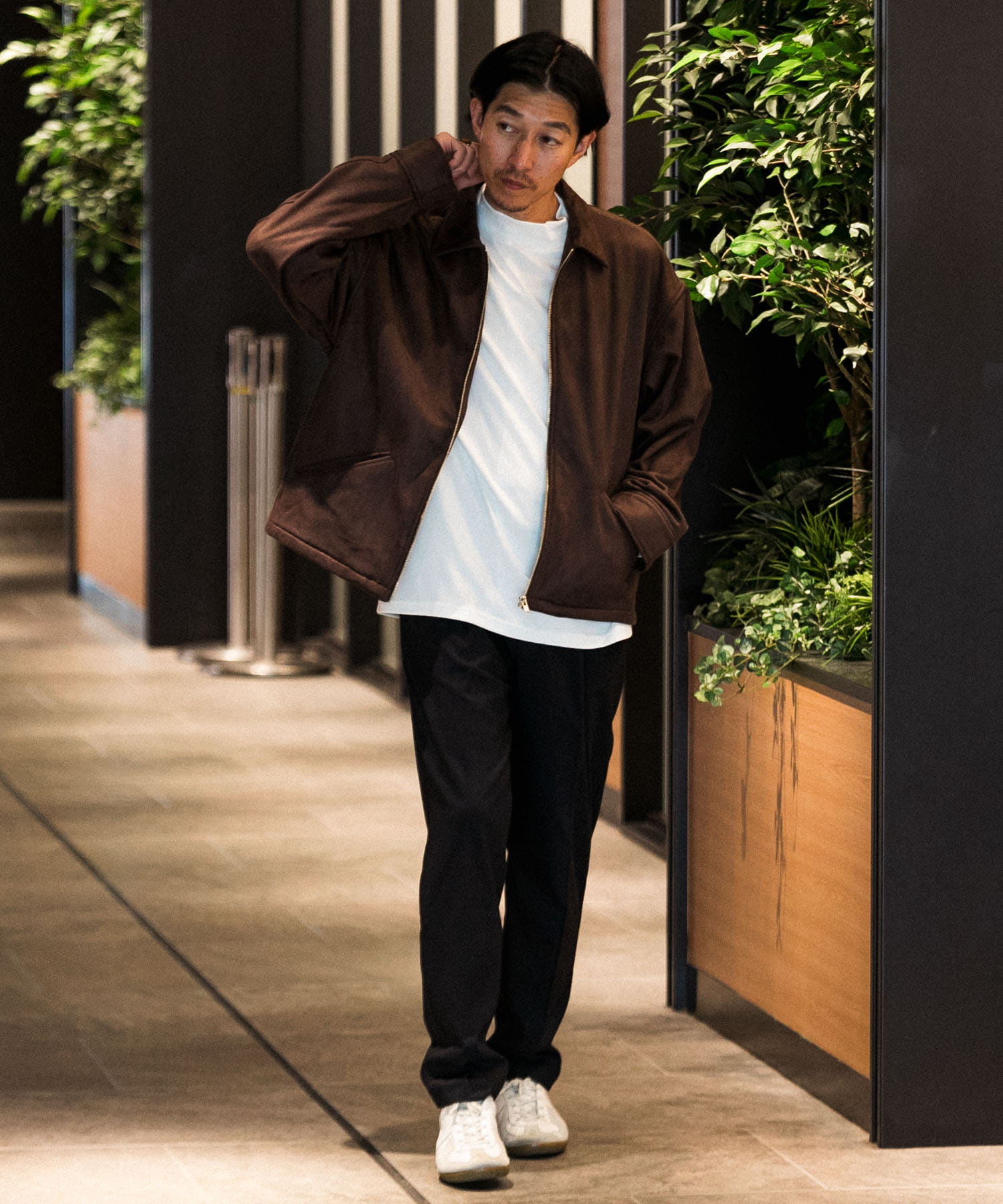 裏フリースフェイクスエードZIP UP ジャケット[IT37-17A029]｜URBAN