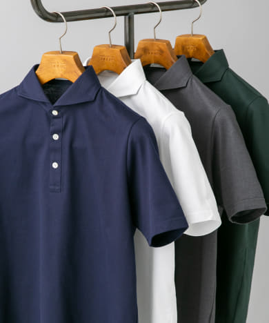 『吸水速乾』LIFE STYLE TAILOR　カッタウェイ半袖プルオーバー