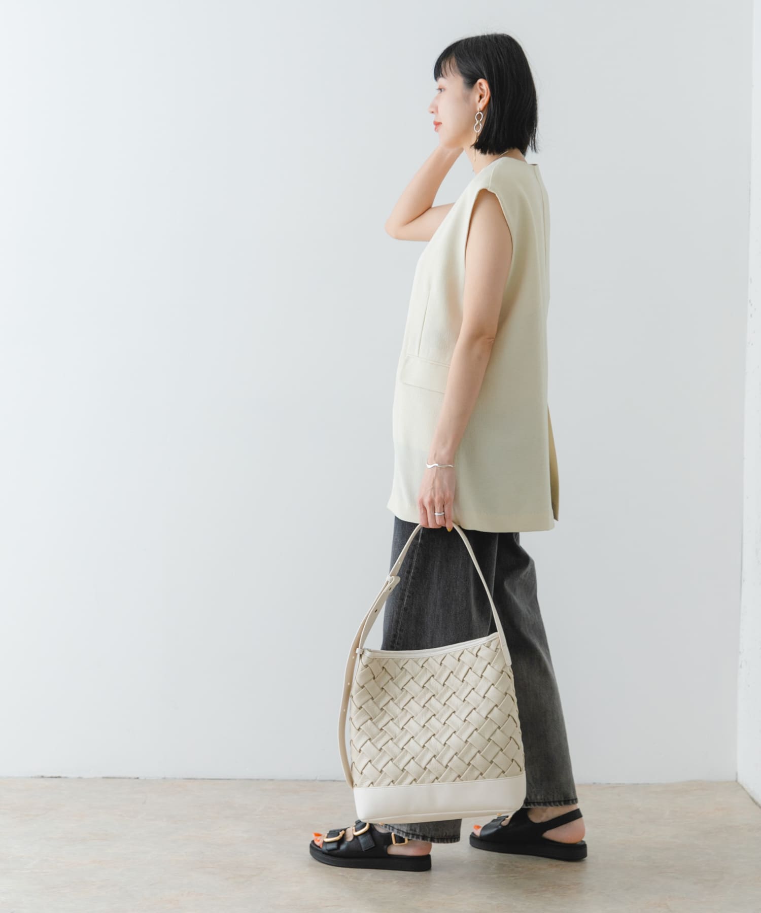 メッシュライクワンハンドルトートバッグ[XX44-2AW2508]｜URBAN
