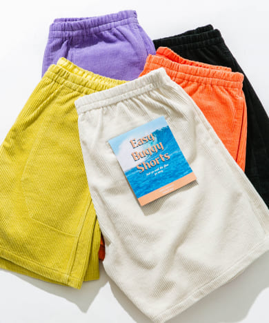 コーデュロイイージーバギーショートパンツ