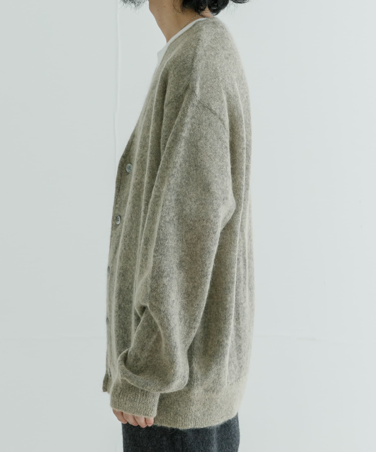 Yonetomi SHAGGY MOHAIR CARDIGAN[UM46-95-244-024]｜URBAN