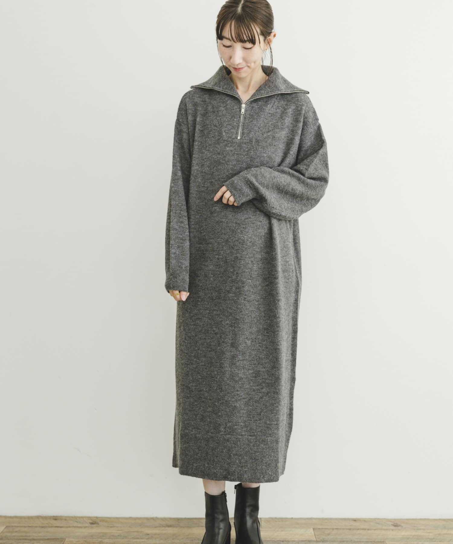 シャギークロスニット＆ノースリーブニットワンピース セットアップ – BLUE ONLINE