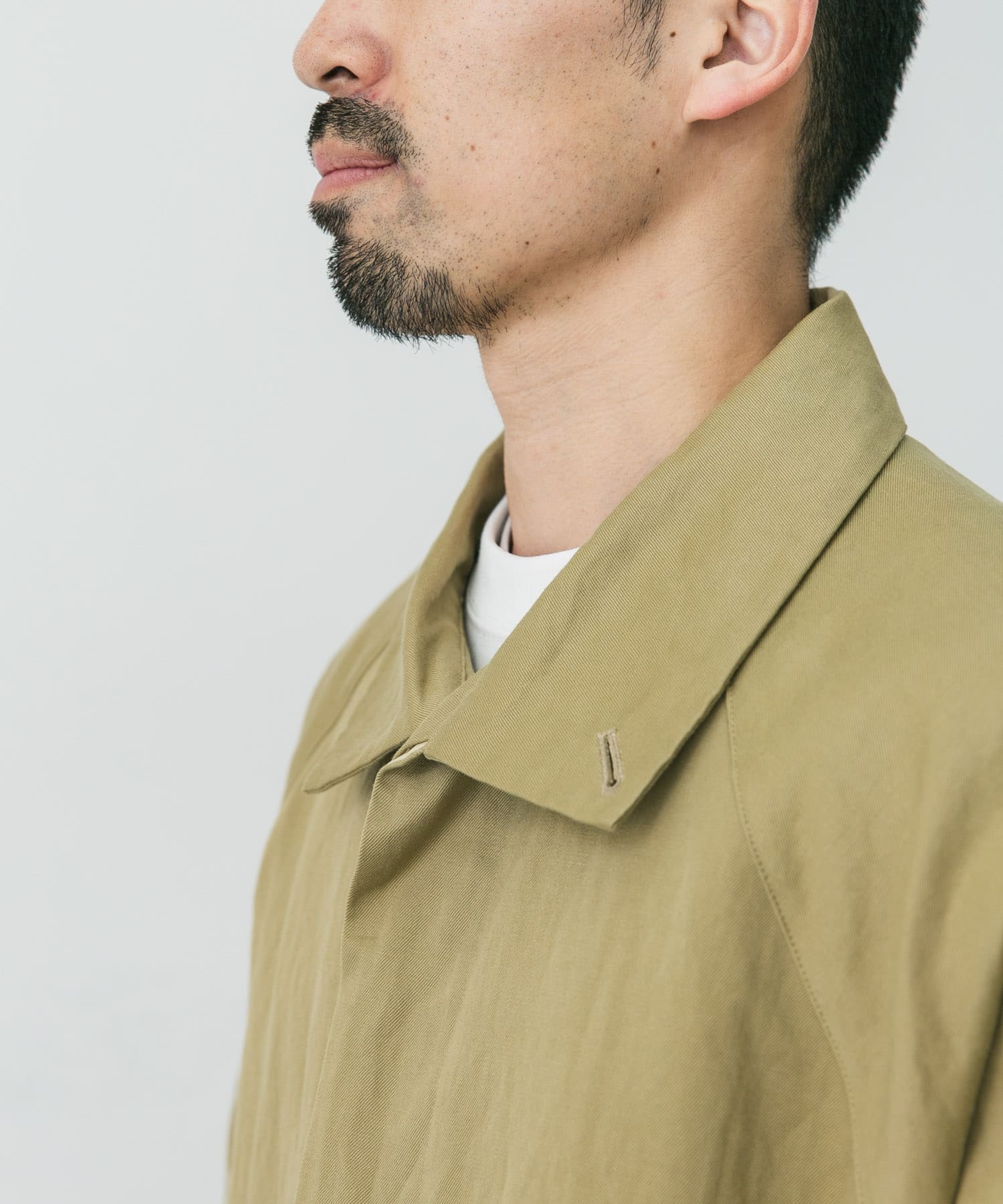 STILL BY HAND コットンリネンライナー付きハーフコート[DMA4