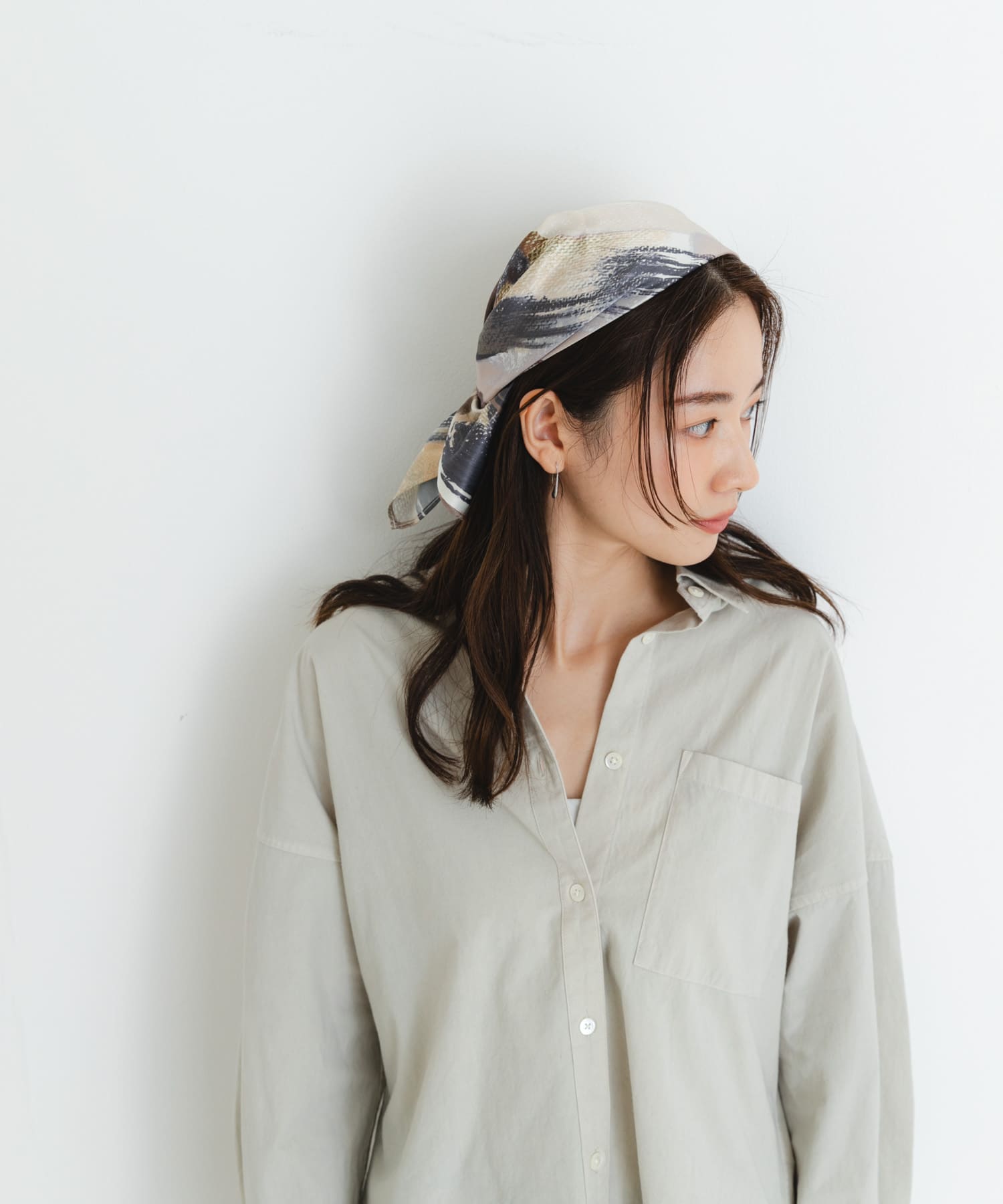リアルスタイル REAL STYLE スカーフ シルクタッチ 大判 正方形