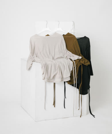string sheer dolman  tee