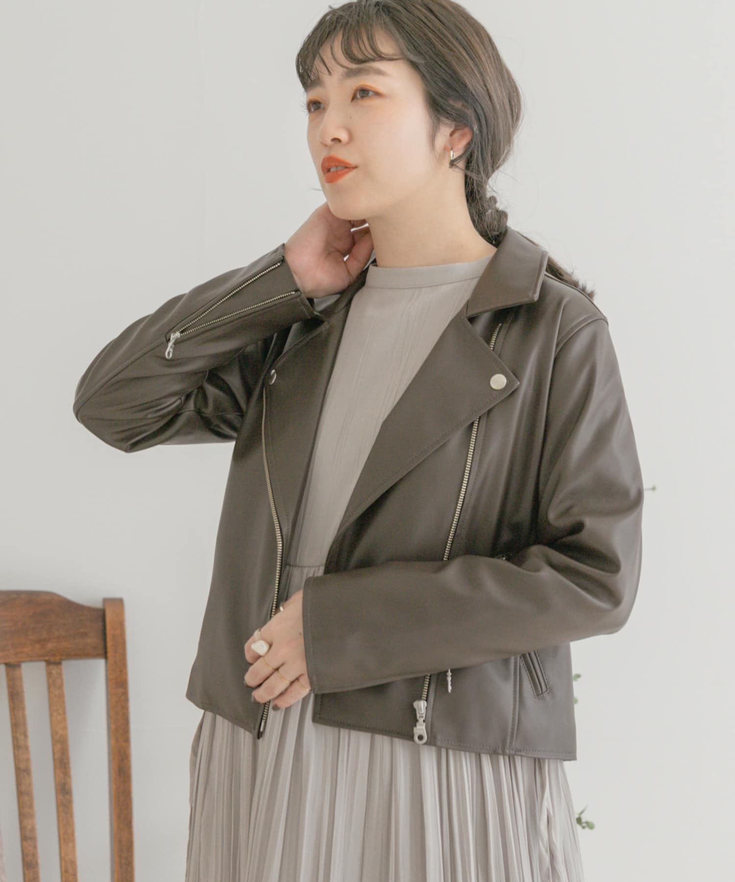 フェイクレザーダブルライダースジャケット[IT24-27A012]｜URBAN RESEARCH公式ファッション通販