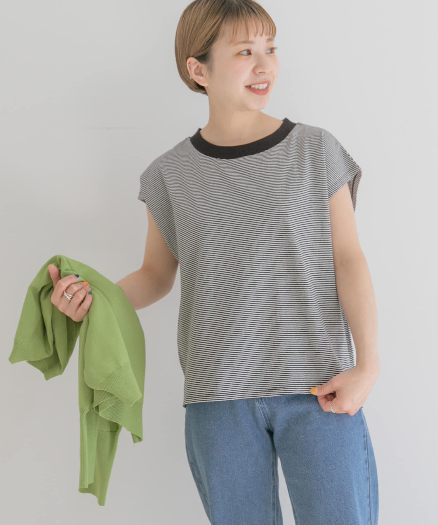 クルーネックボーダーノースリーブTシャツ[IT25-21B005]｜URBAN RESEARCH公式ファッション通販