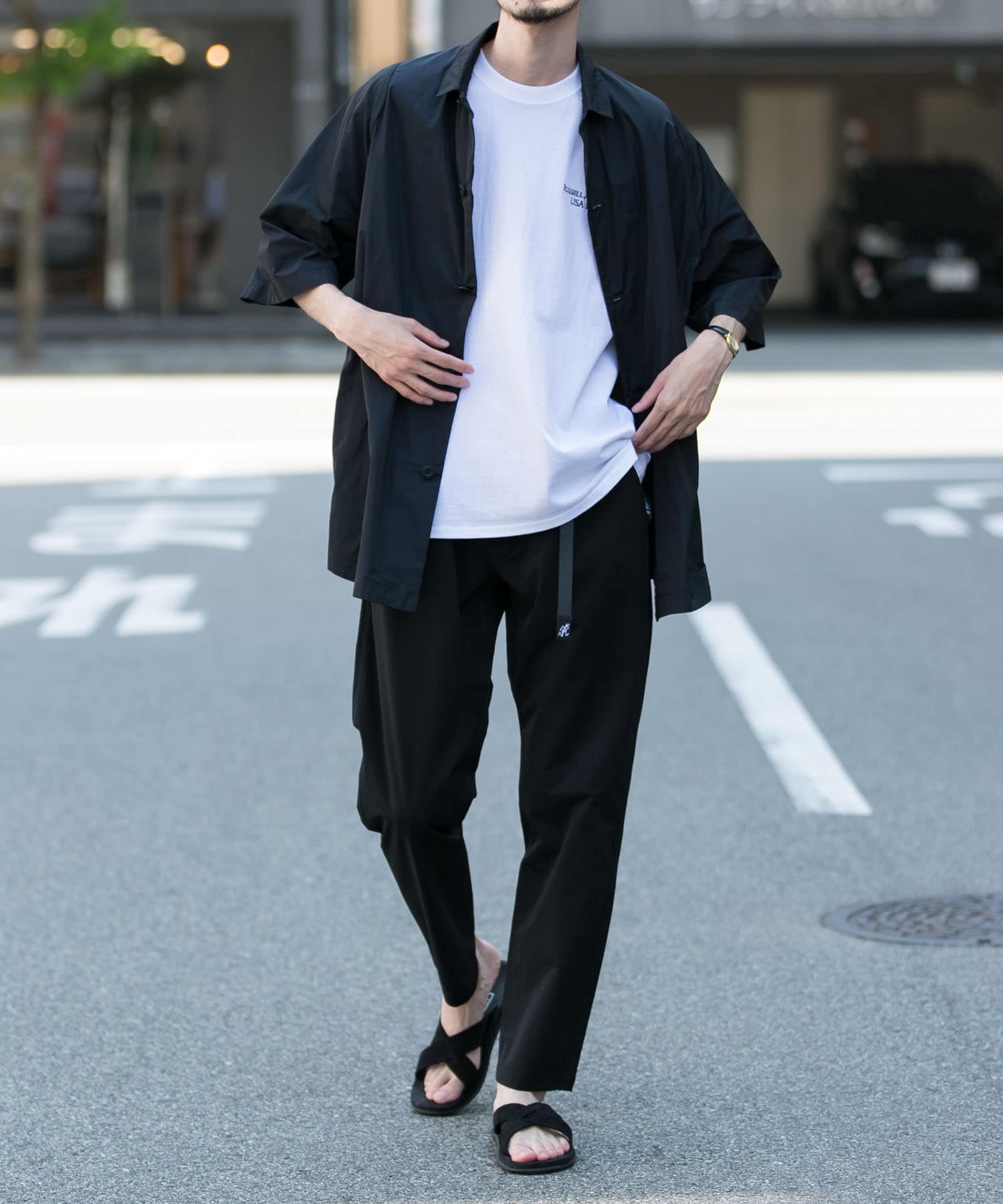 ISSEY MIYAKE 総柄 シワ加工 ストレッチパンツ 黒グレー 限定セット