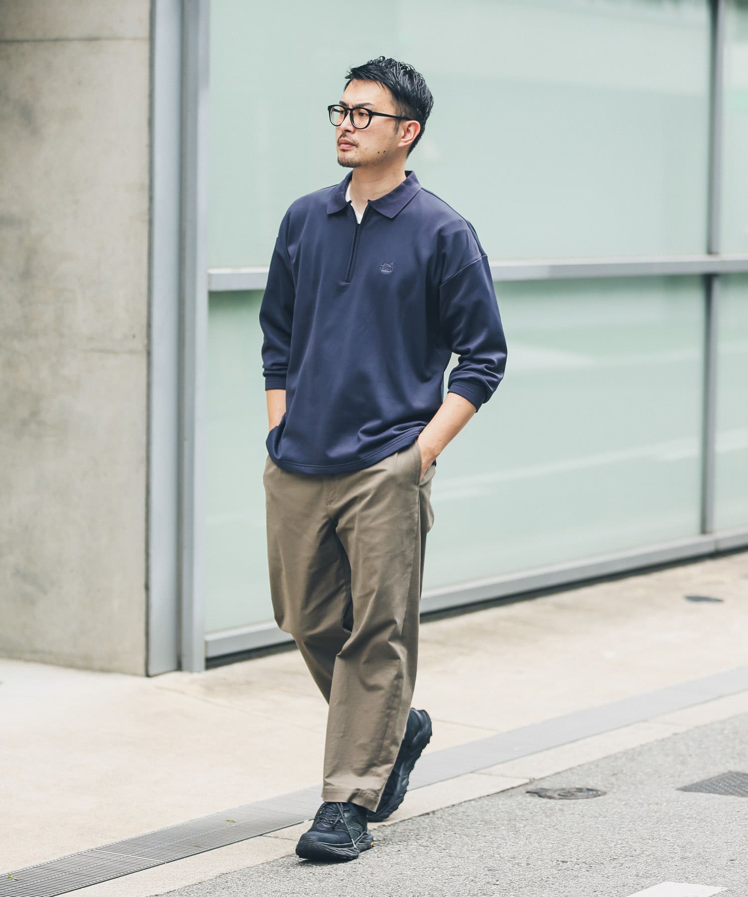 OOPS 襟付きハーフジップロンTシャツ[LA27-11A802]｜URBAN RESEARCH