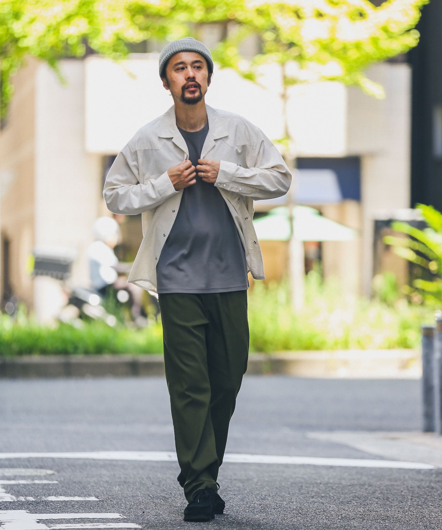 別注』ELY×Sonny Label 開襟シャンブレーシャツ[LA35-13A902