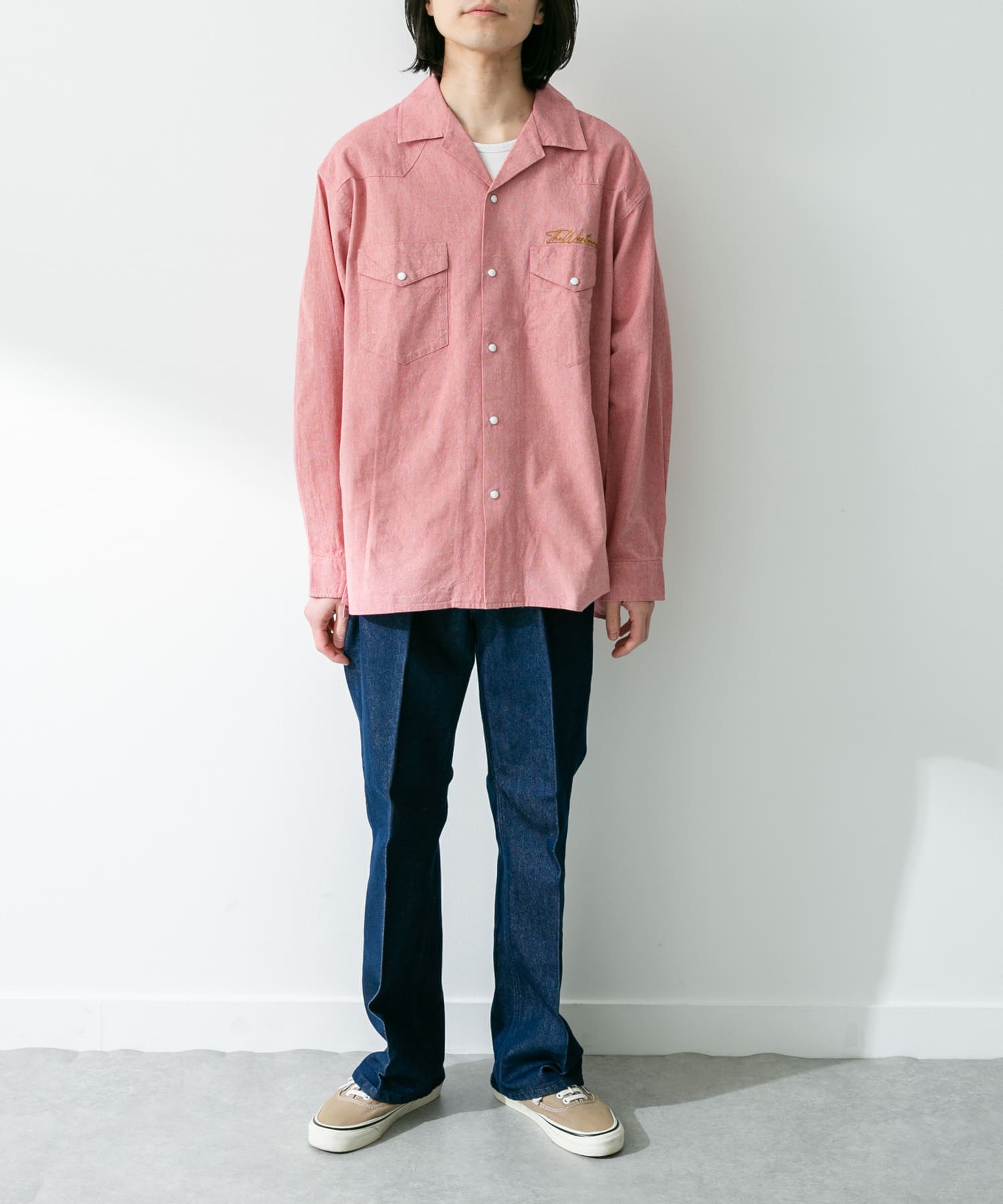 別注』ELY×Sonny Label 開襟シャンブレーシャツ[LA35-13A902