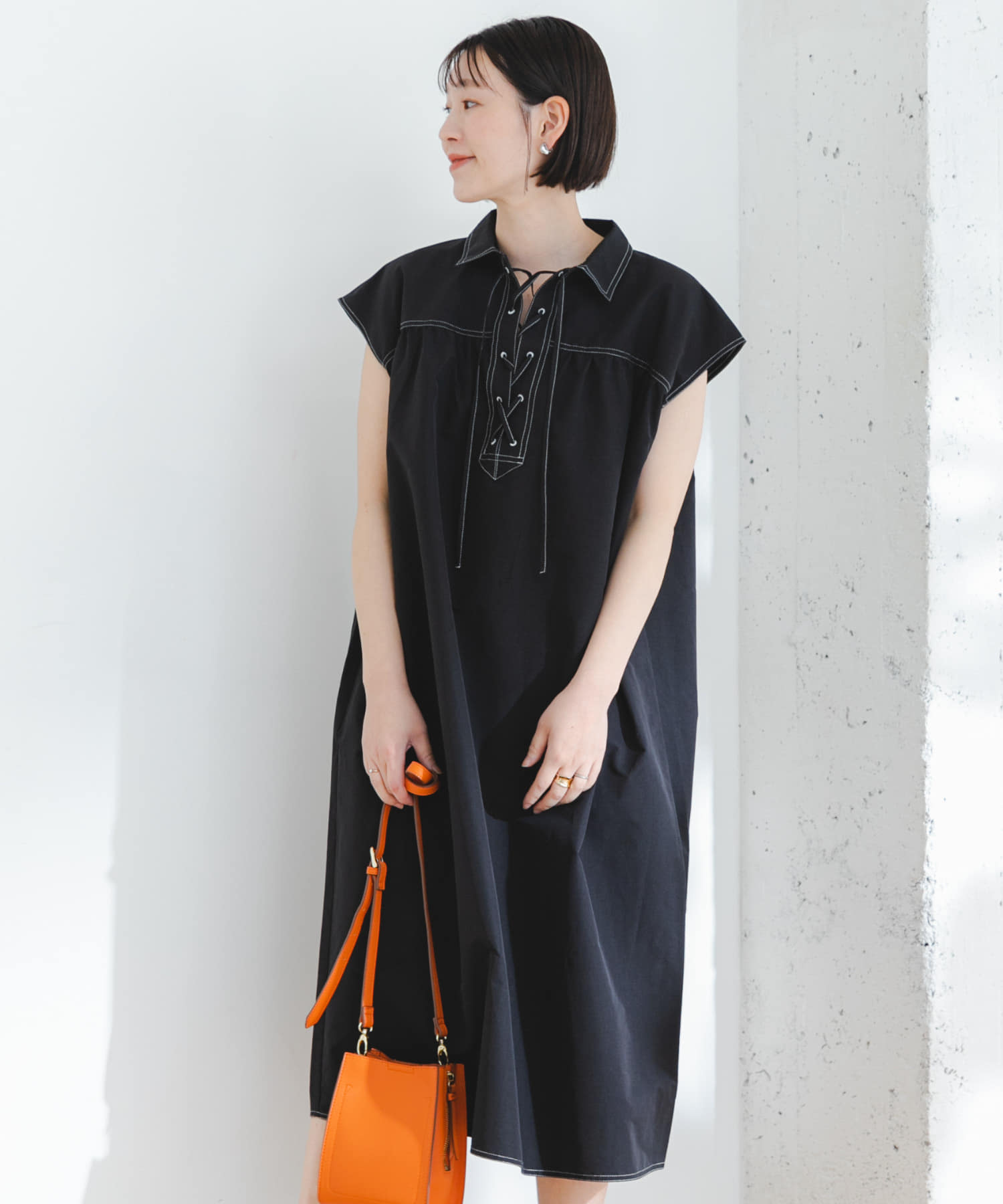 ELY LACEUP A-LINE ONEPIECE[WOM231001-RL34]｜URBAN RESEARCH公式