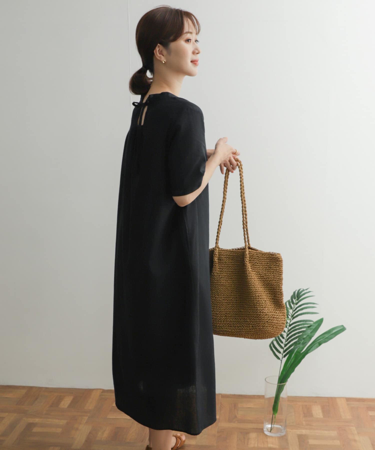 リネンコットンバックリボンワンピース[DR35-26E108]｜URBAN RESEARCH