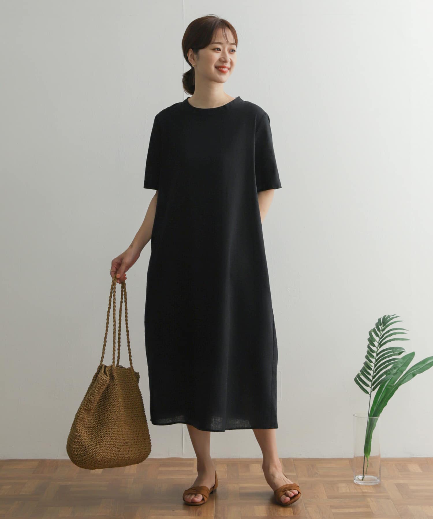 リネンコットンバックリボンワンピース[DR35-26E108]｜URBAN RESEARCH