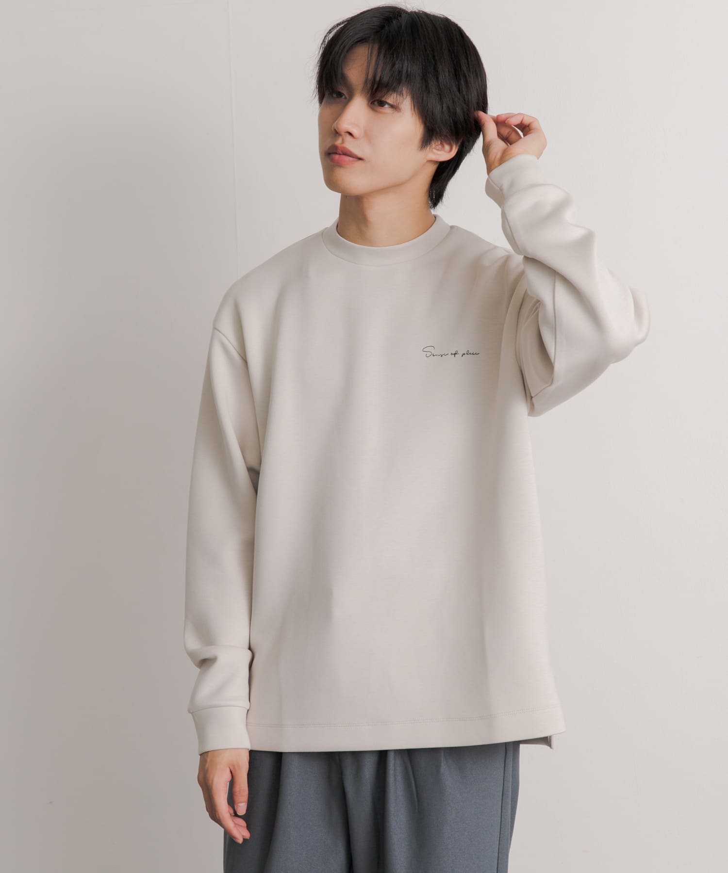 ESSENTIALS L/S TEE OLIVE Sサイズ