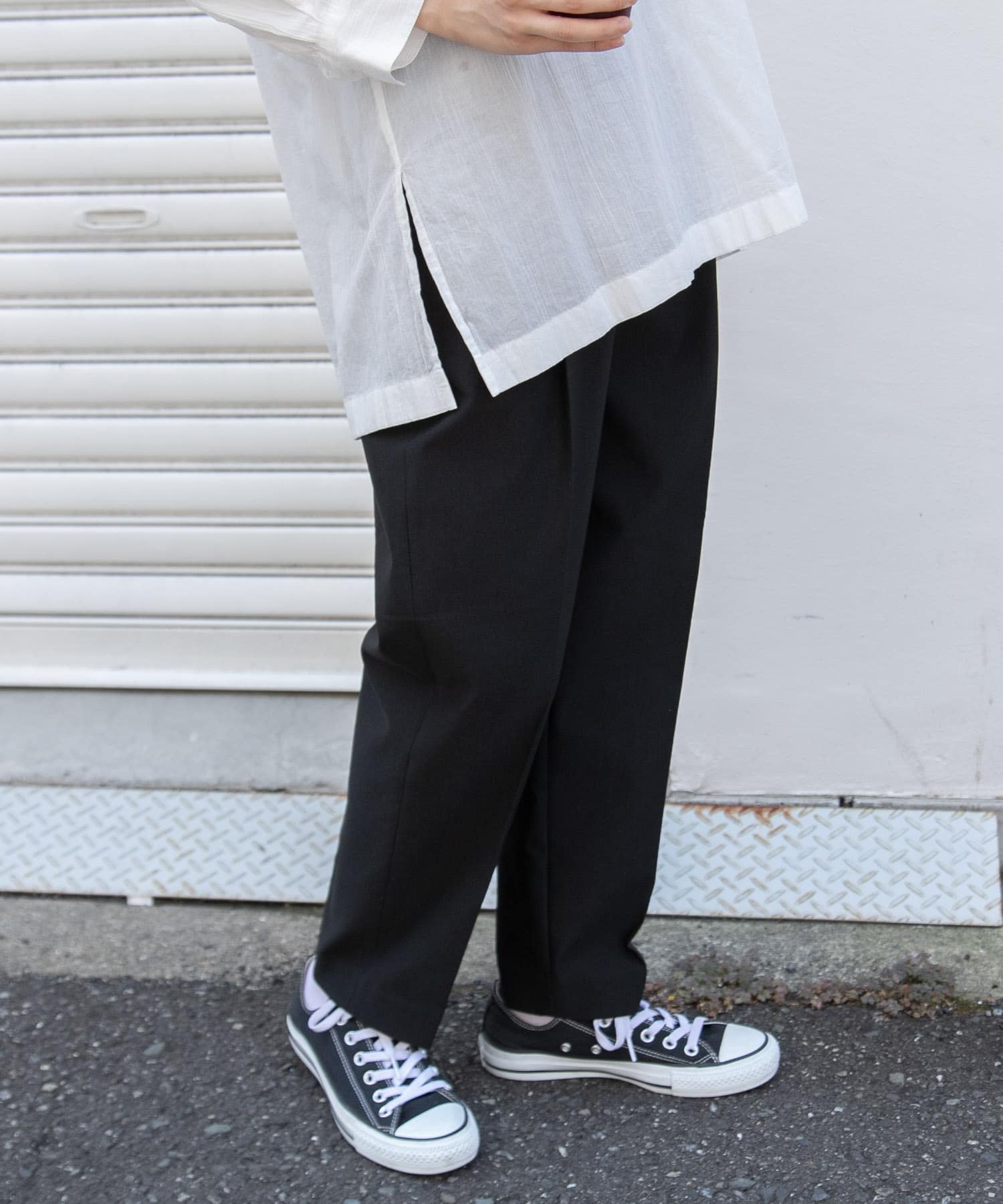WEB/一部店舗限定』FORK&SPOON ideal stretch ツータックパンツ[DF36