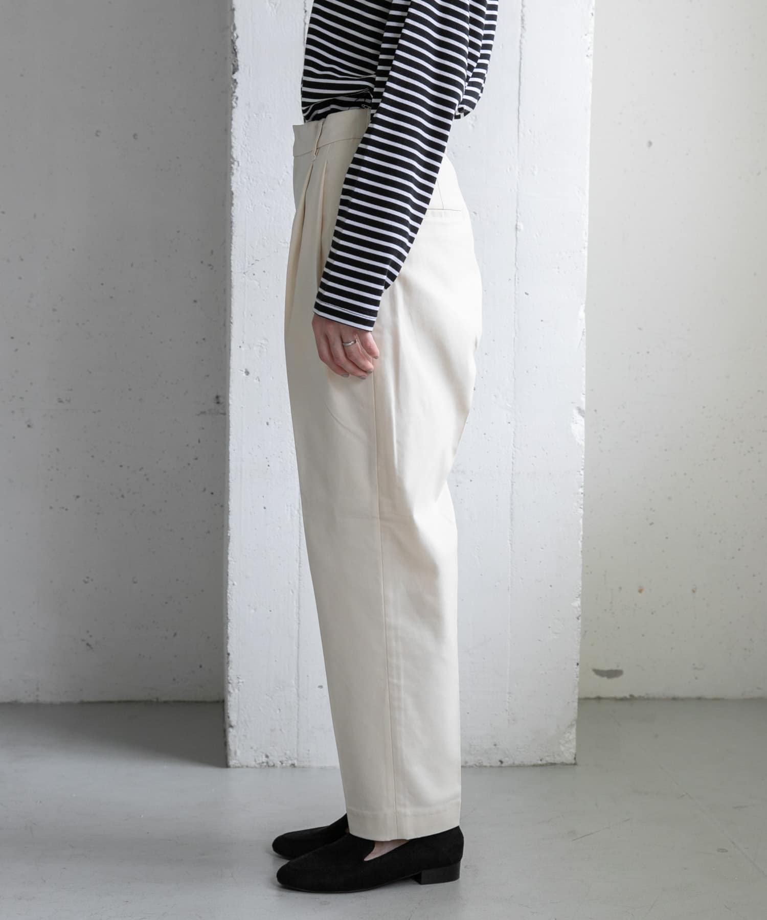 WEB/一部店舗限定』FORK&SPOON ideal stretch ツータックパンツ[DF36