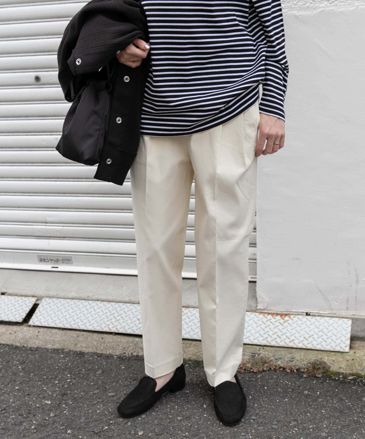 WEB/一部店舗限定』FORK&SPOON ideal stretch ツータックパンツ[DF36