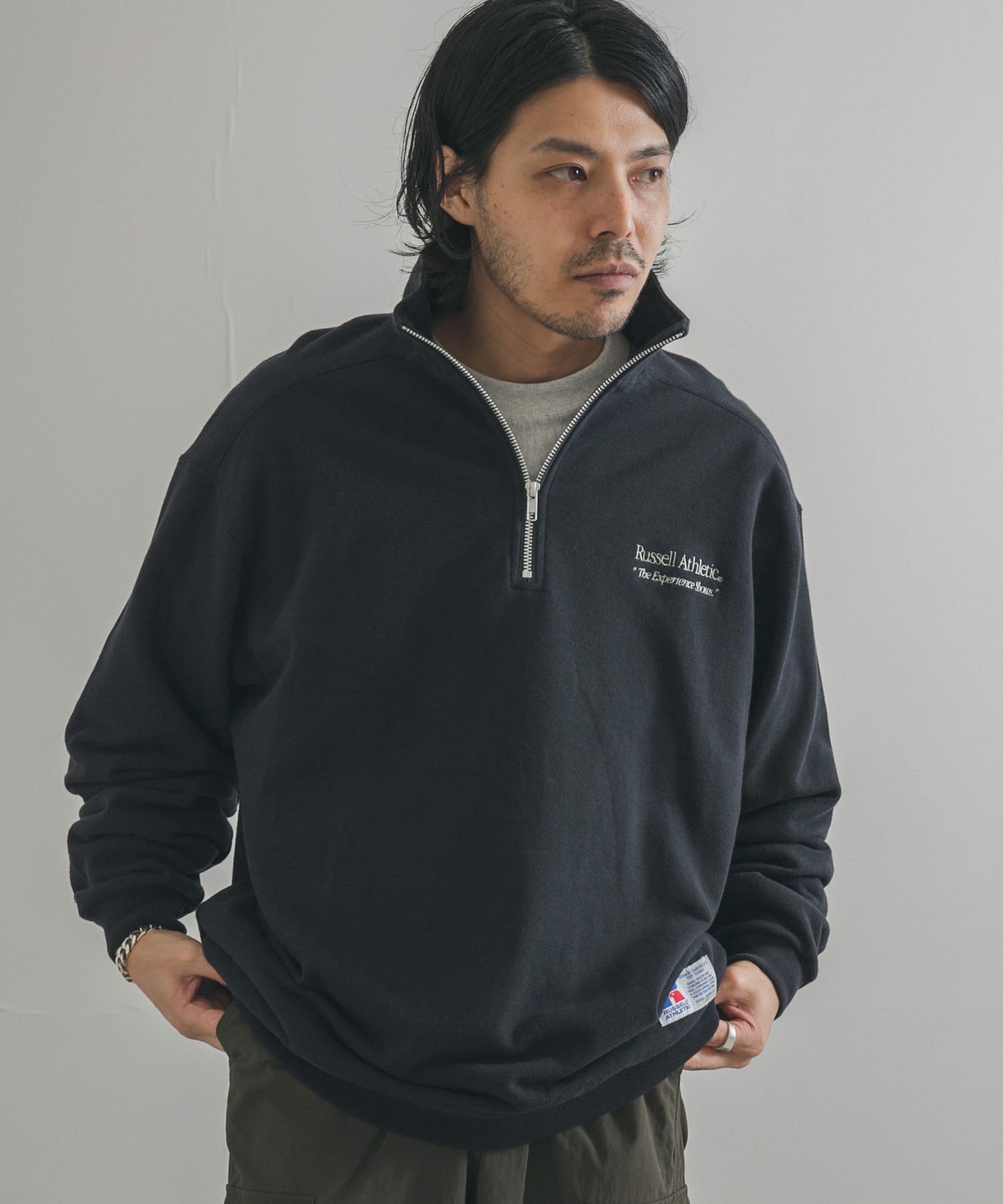 別注』RUSSELL ATHLETIC×DOORS HALF ZIP SWEAT[DR36-11J613]｜URBAN