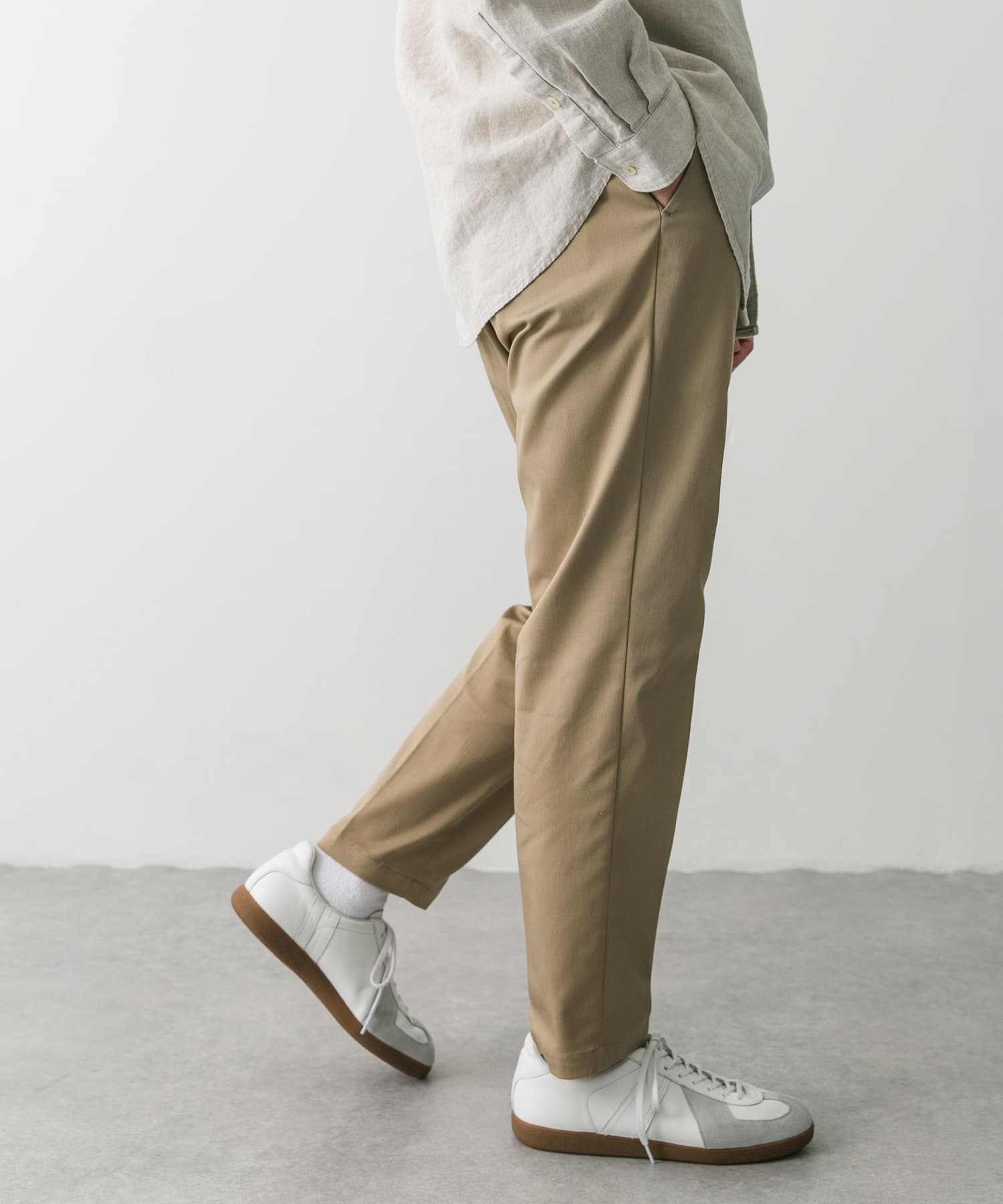 エルメス HERMES コットンスラックスパンツ ブラウン コットン