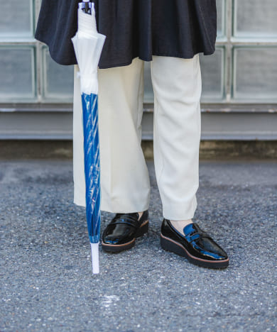 『MADE IN JAPAN』ウォータープルーフ厚底コインローファー