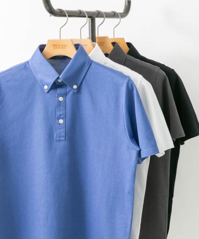『吸水速乾』LIFE STYLE TAILOR　ボタンダウン半袖プルオーバー