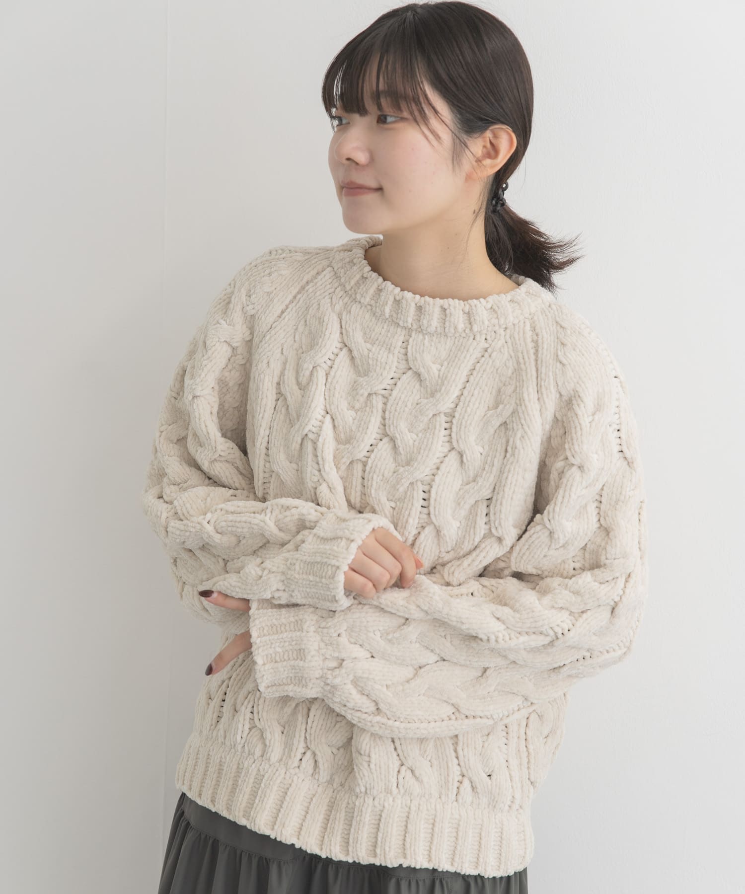 カシミヤケーブルニットプルオーバー -｜Leilian（レリアン）｜Leilian Co.,LTD Official Online Store