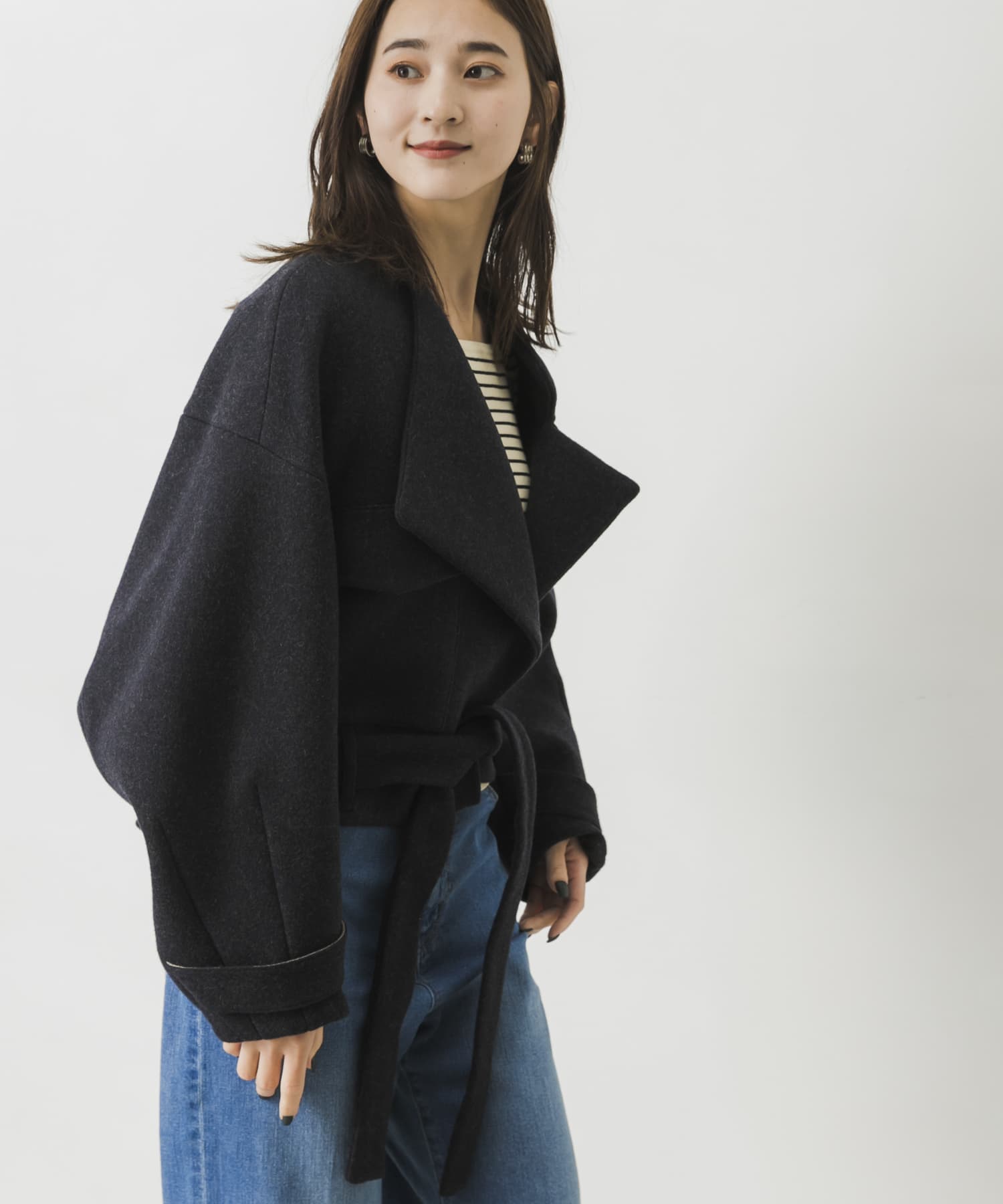限定品】 enfold TOPメルトンリバー クロップドジャケット