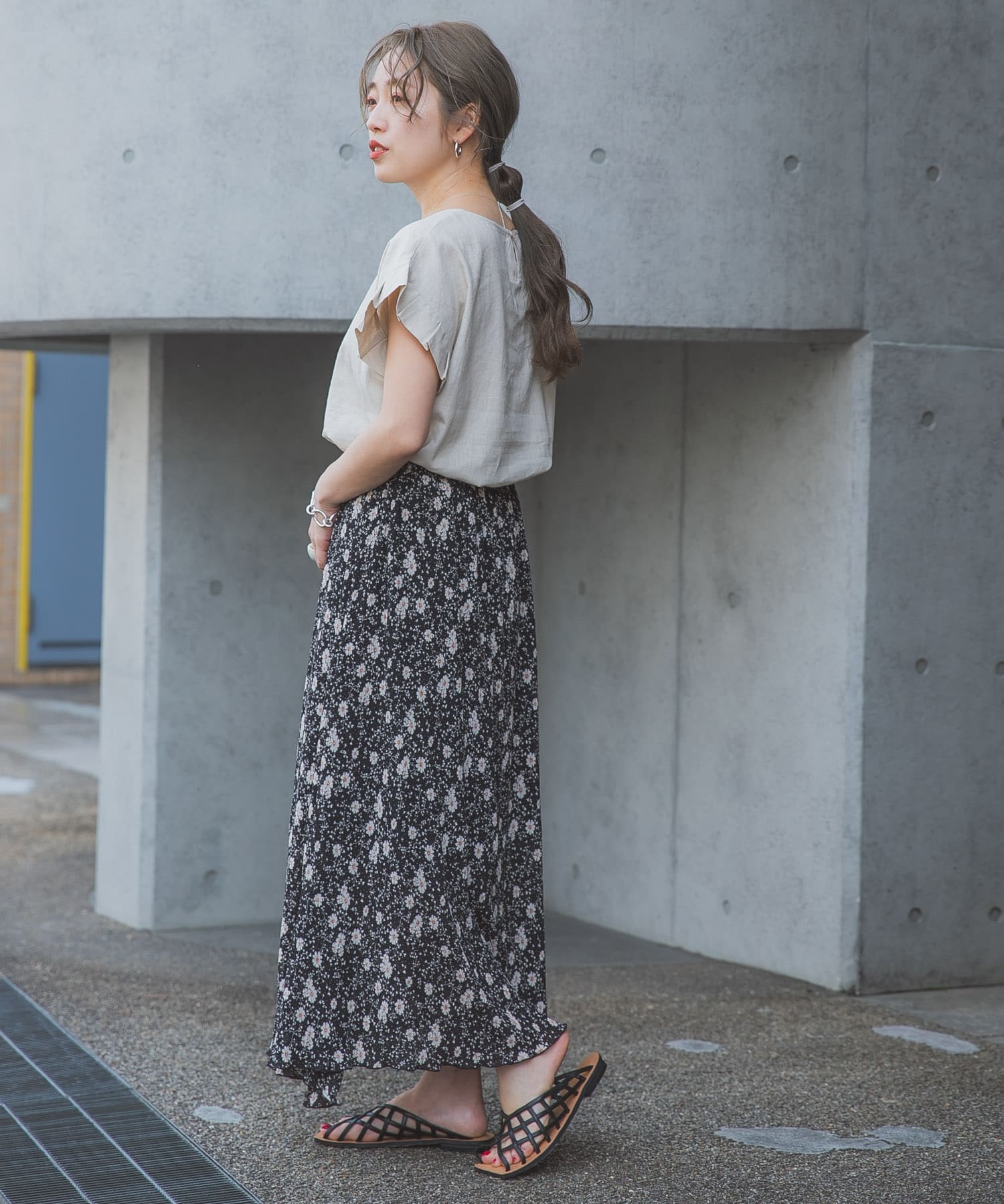 花柄シフォン楊柳スカート[IT15-25E003]｜URBAN RESEARCH公式 