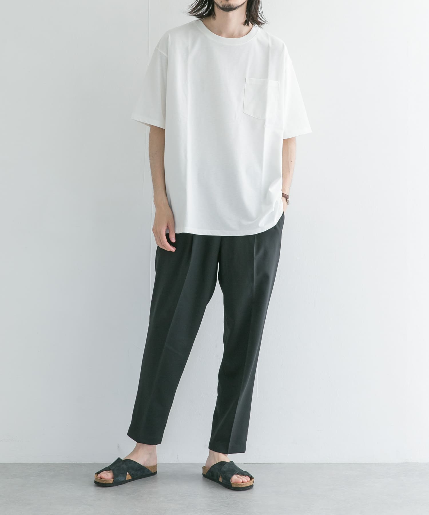 ヒヤサラクールルーズポケットTシャツ(5分袖)[NL15-11A013]｜URBAN 