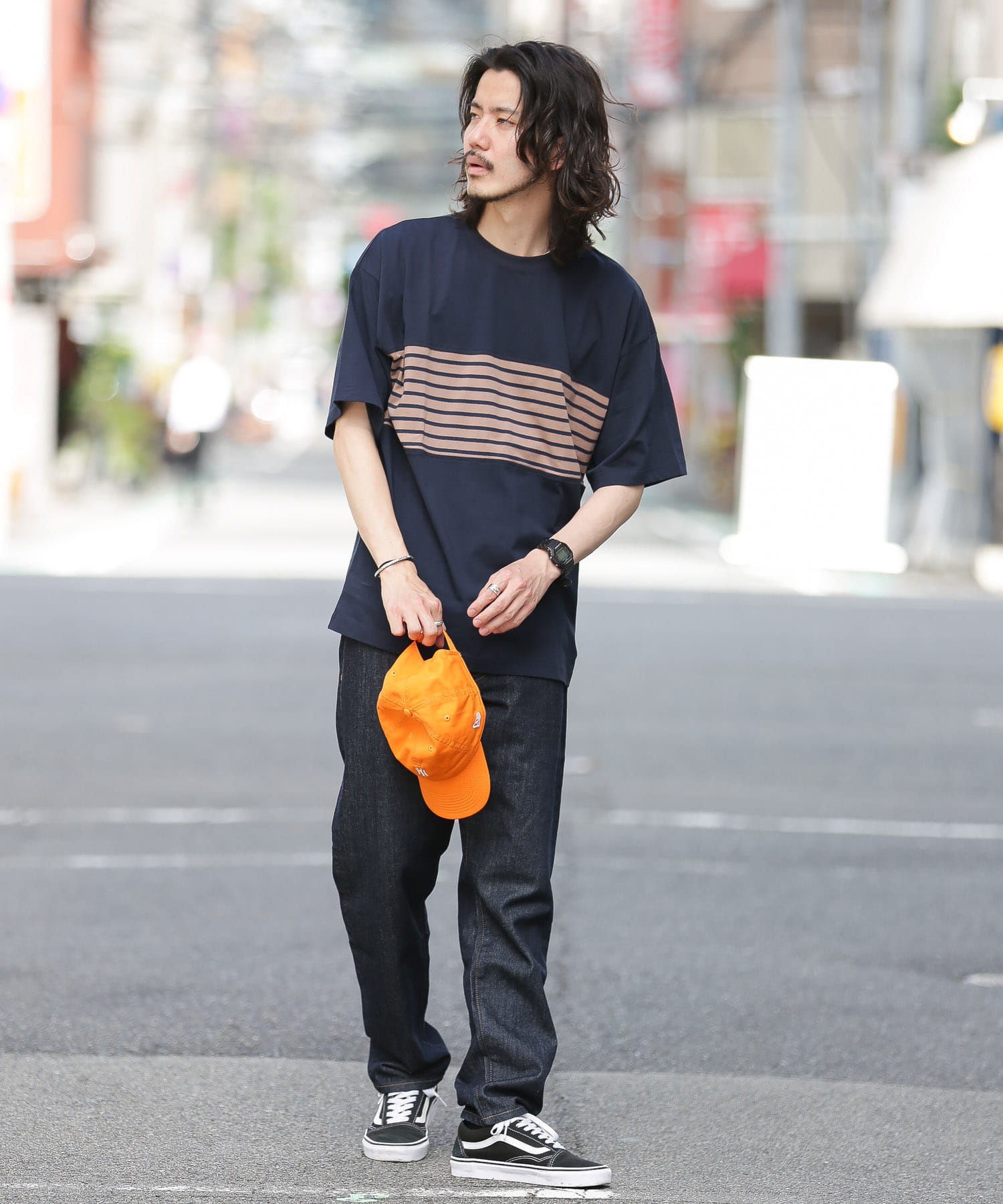 大人女性の ネイビー Pink ボーダー アウター ZIPパーカー 子供服 Tickled 80%OFF セール
