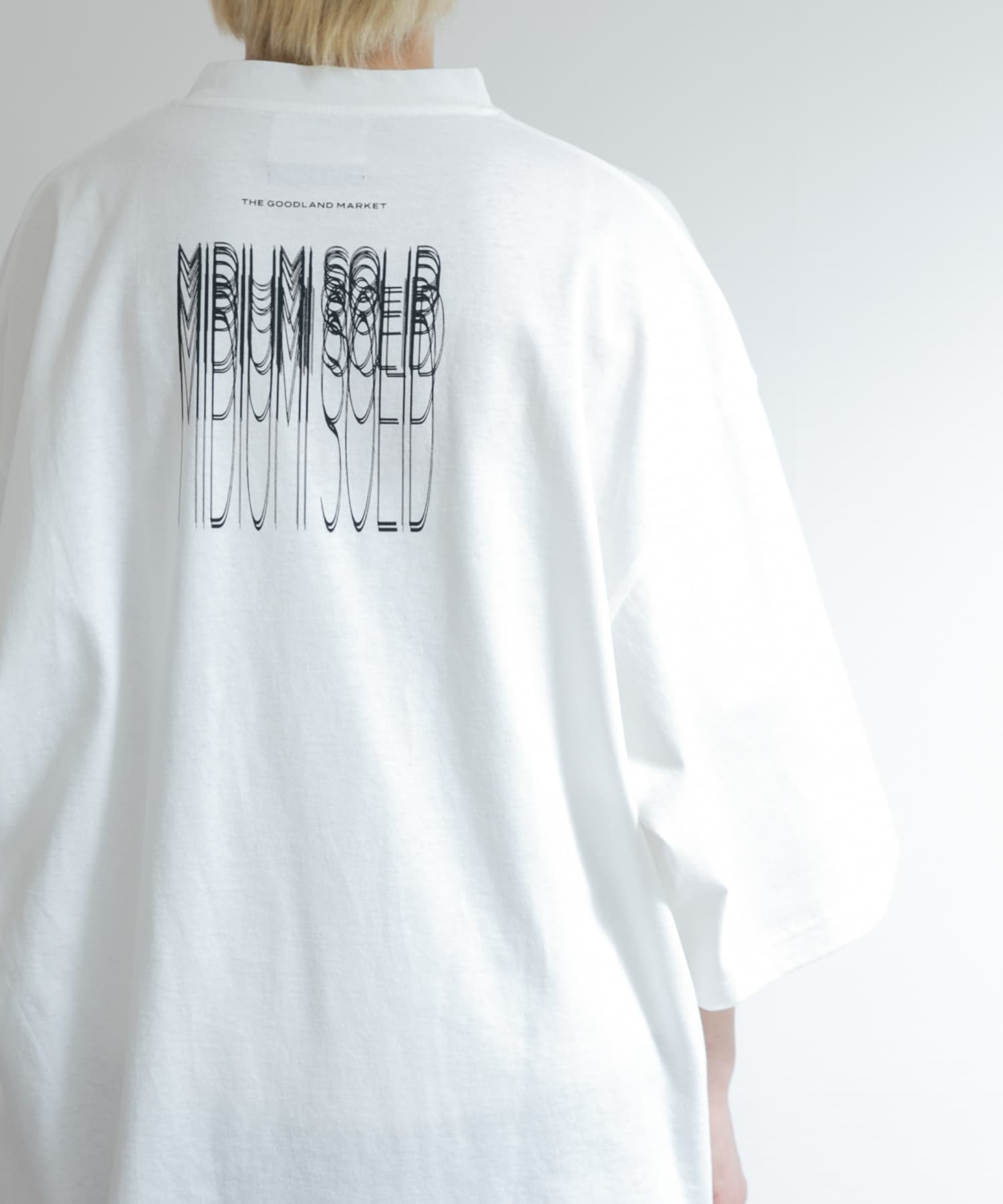 別注』MIDIUMISOLID×TGM Logo print half-sleeve t[MDUM6042-TGM25