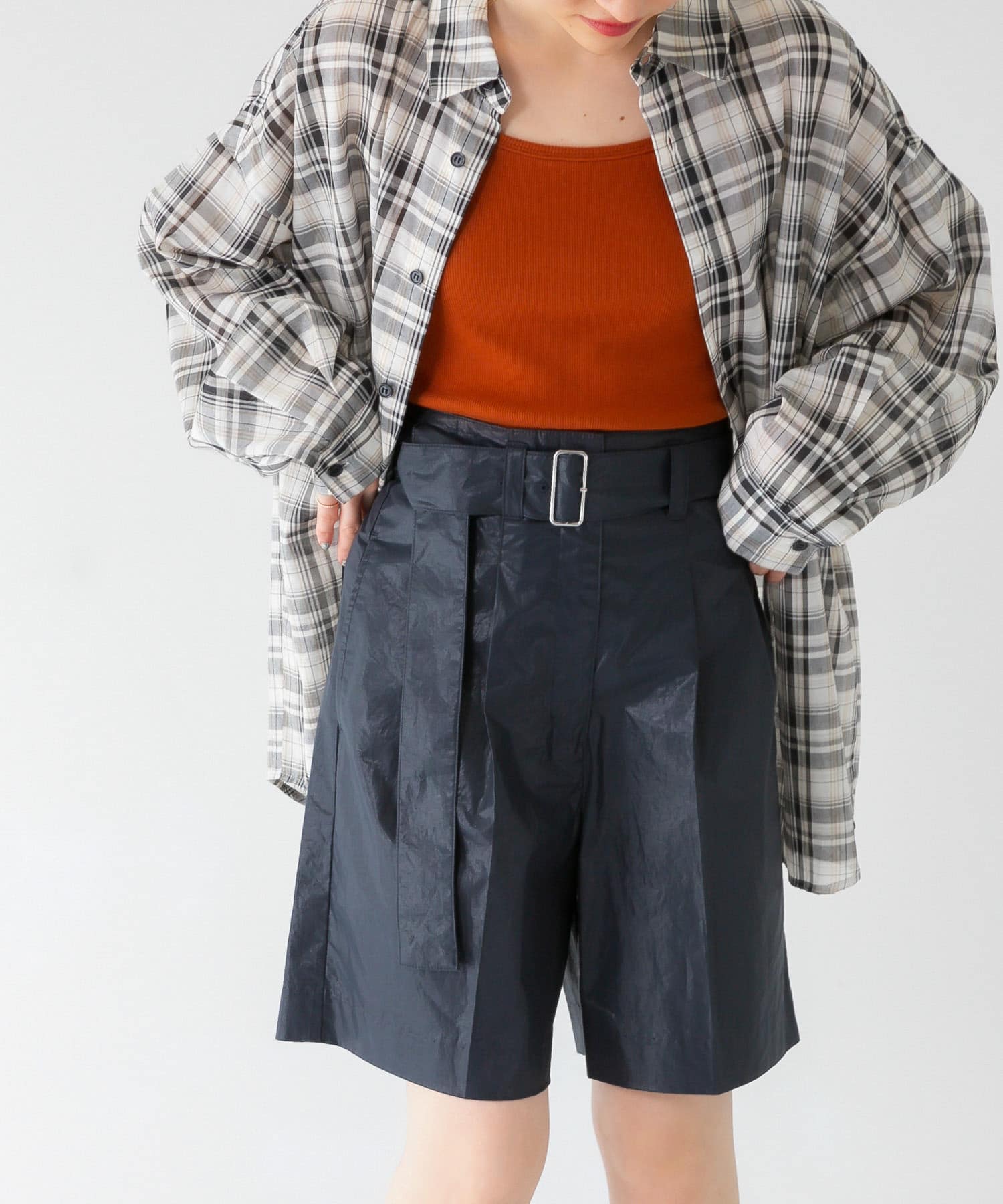 ベルテッドコーティングハーフパンツ[KC25-24D320]｜URBAN RESEARCH