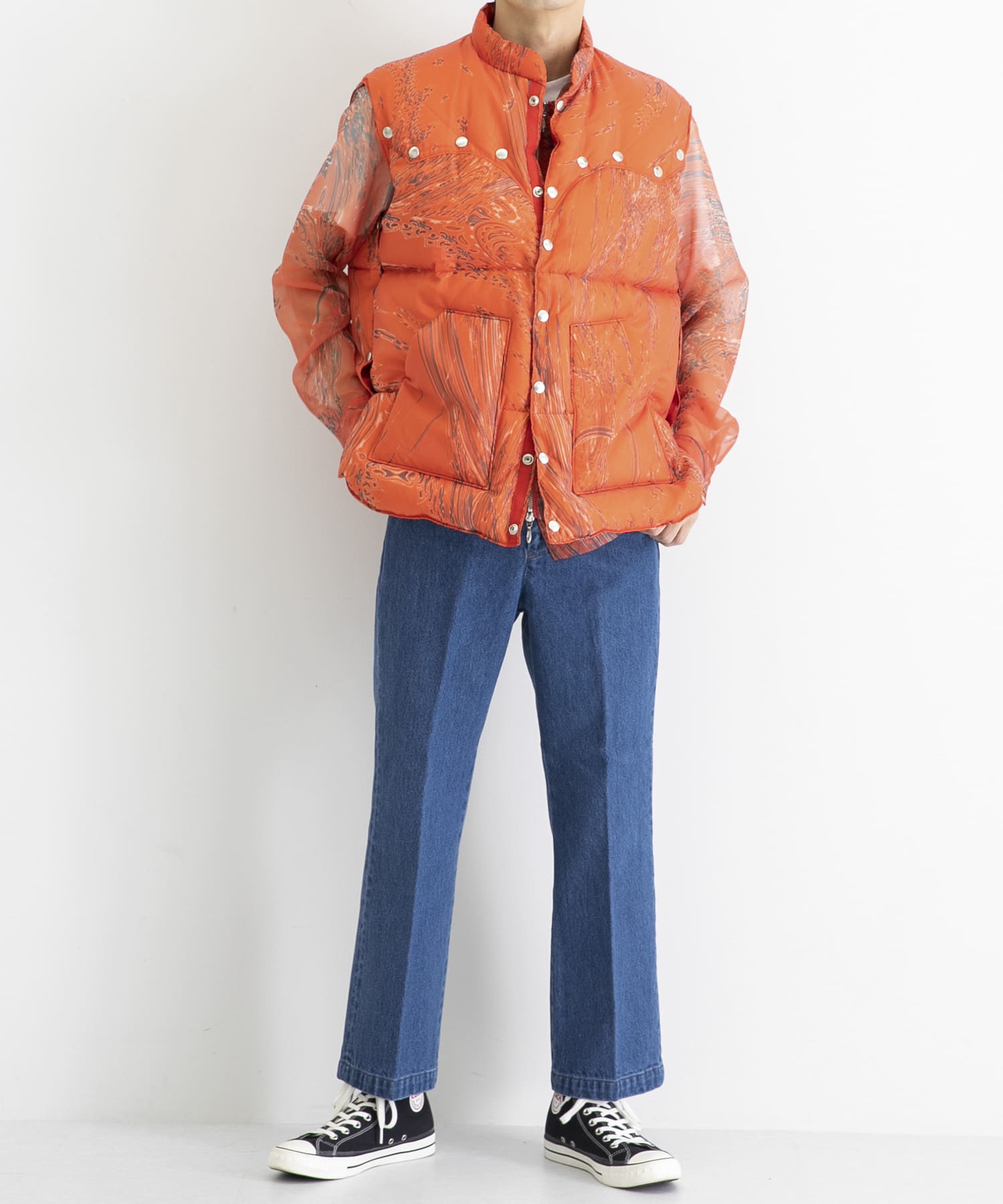 新作入荷!!】 MASU 2022aw marble denim shirt サイズ48 tdh