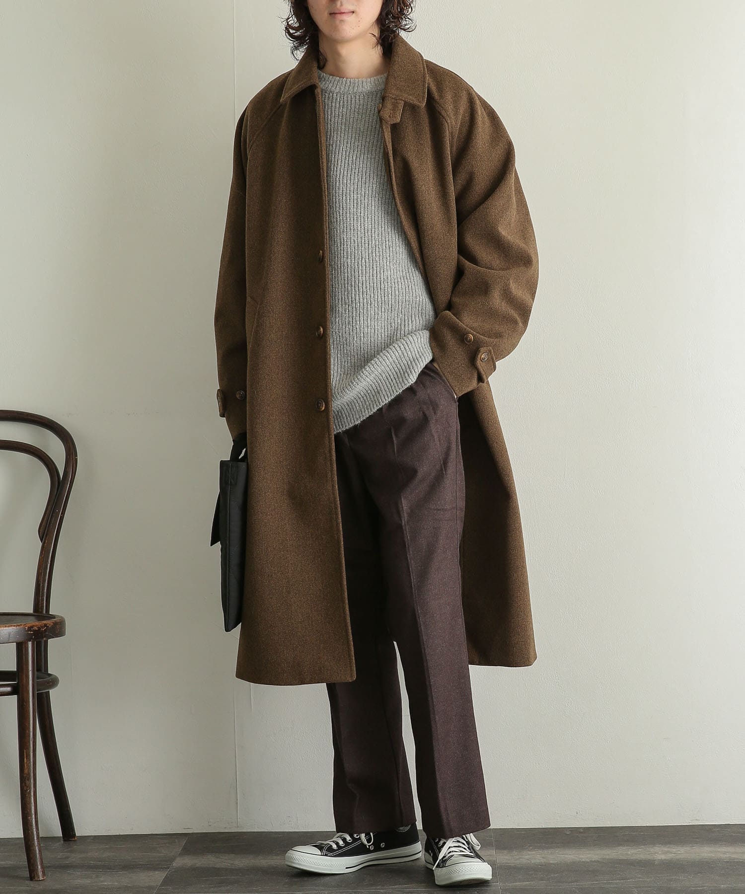人気が高い A.P.C. ウールジャガードロングコート comunidadaledar.org