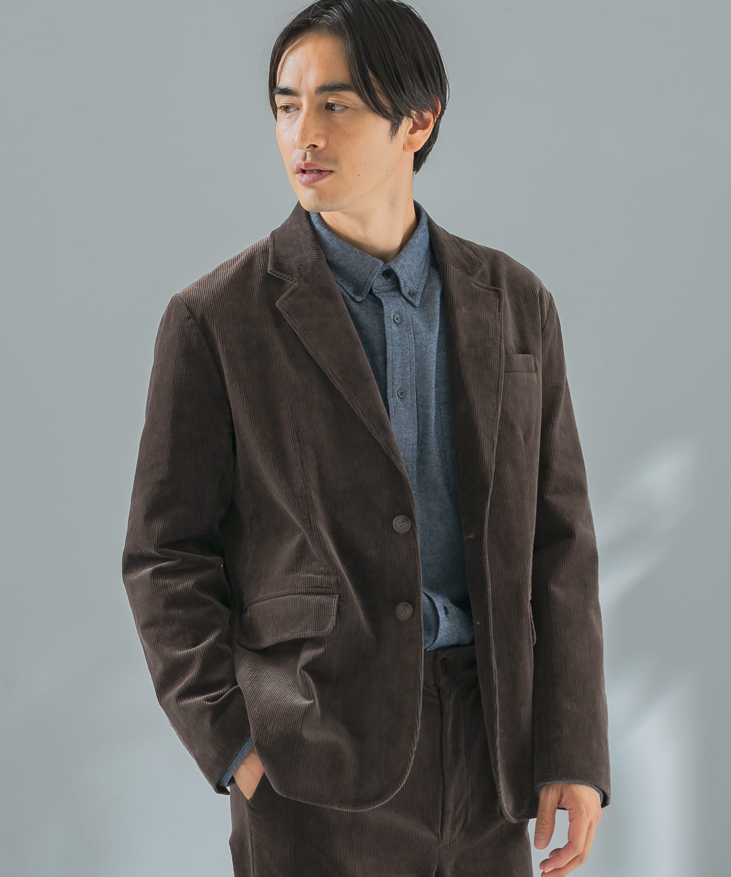 一部WEB限定カラー』『UR TECH』コーデュロイテーラードジャケット