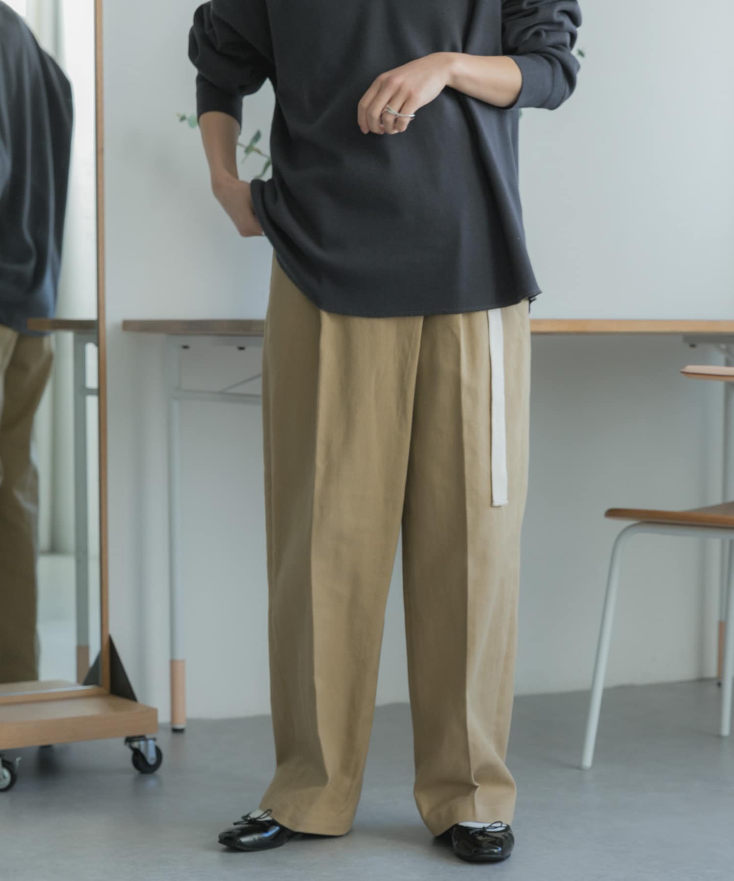 FORKSPOON ラップチノパンツ