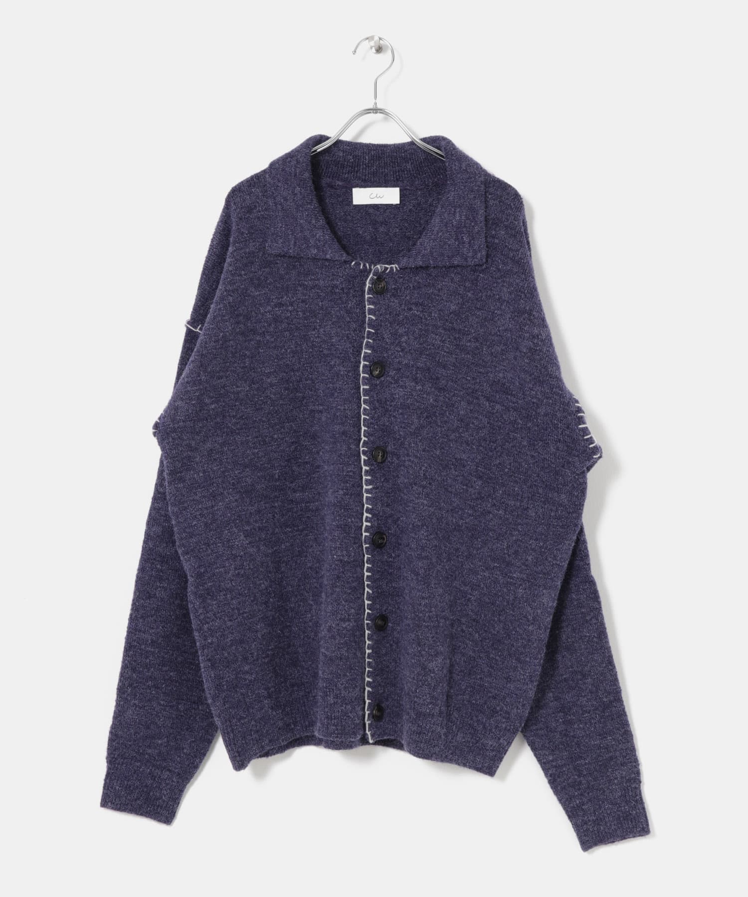 Couleur Meler sakasa hand stitch knit cardigan[EC27-12S007