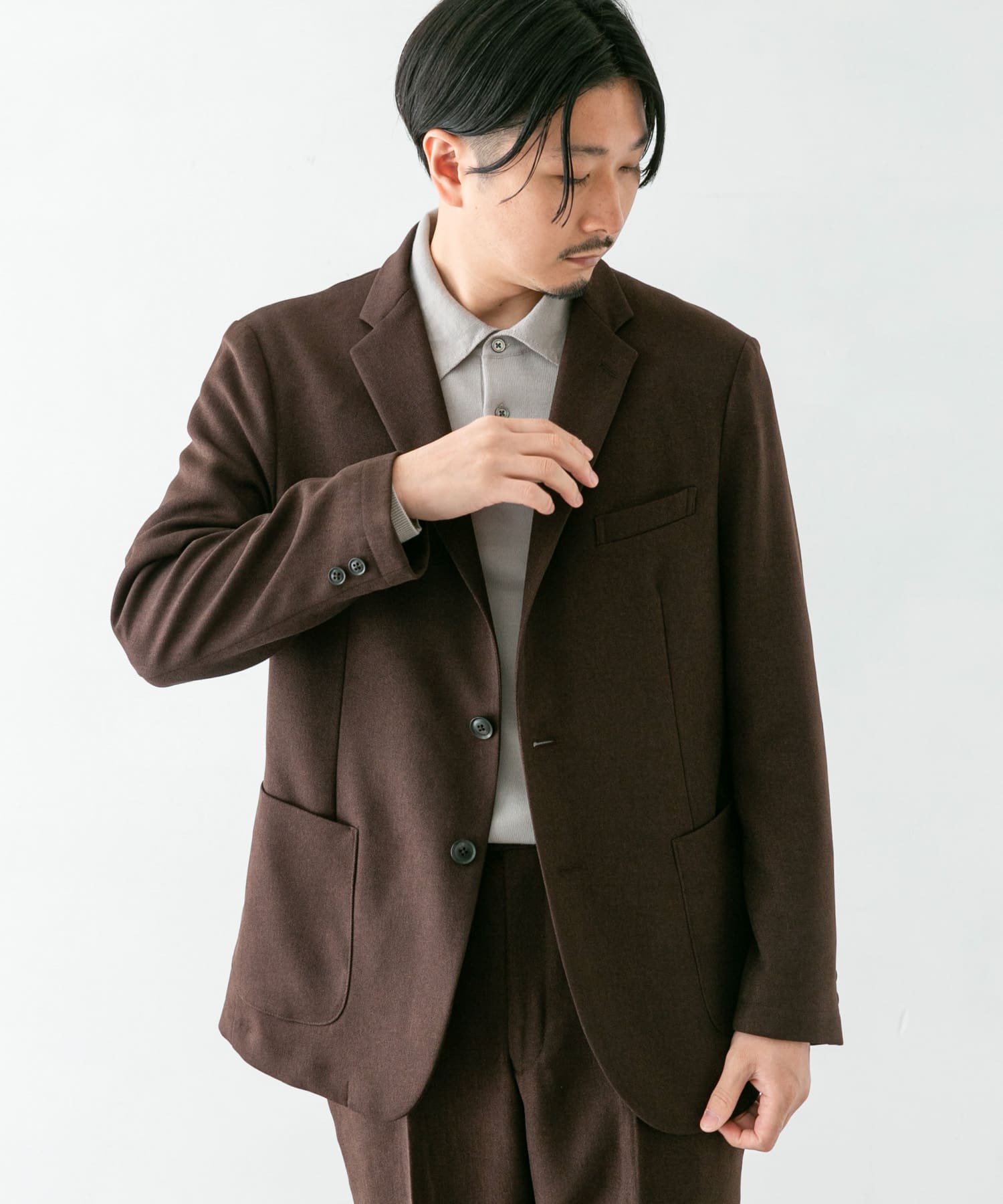 LIFE STYLE TAILOR ウールライクコンフォータブルジャケット[DT27 ...