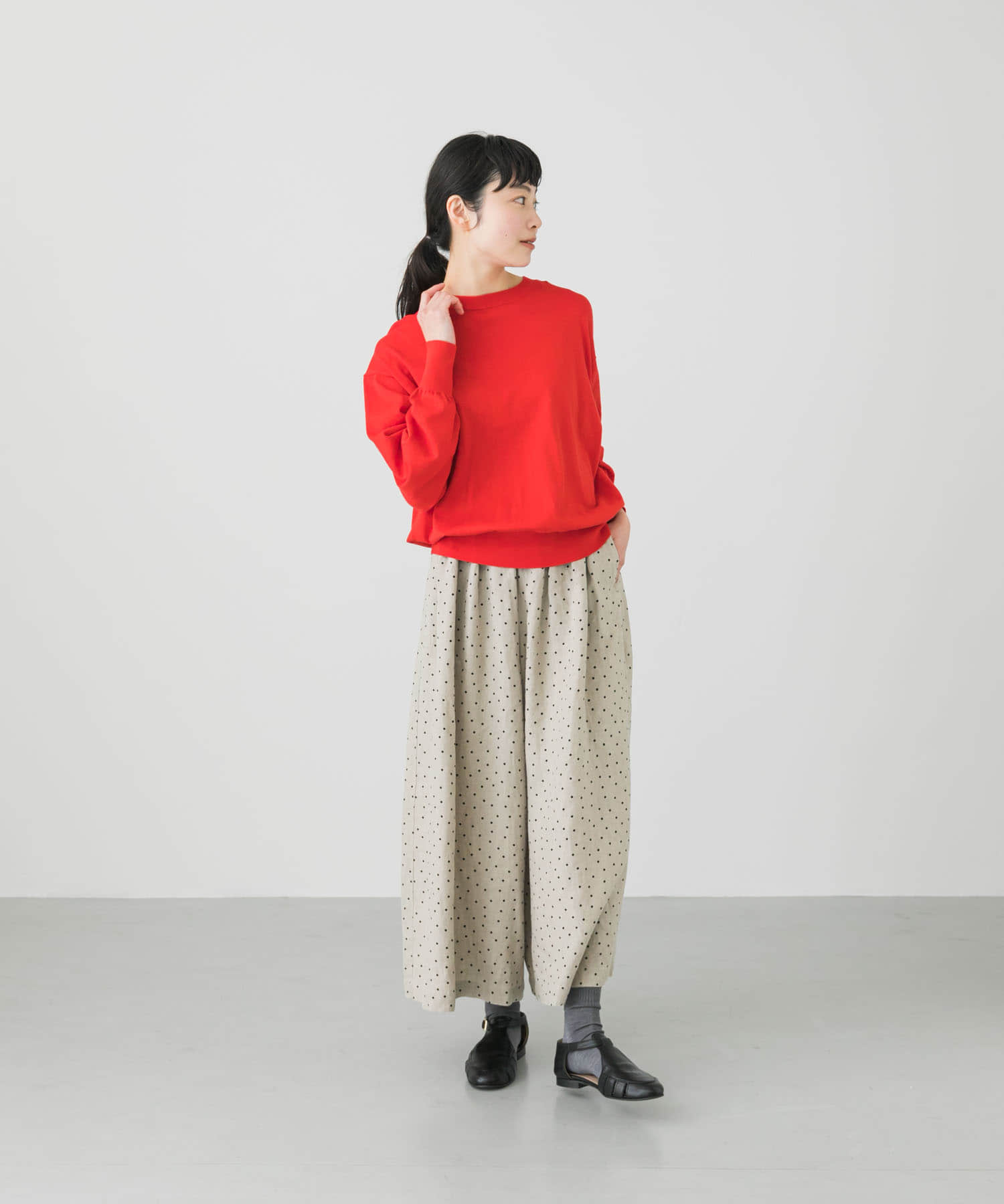 コットンシルククルーネックプルオーバー[GA34-22M006]｜URBAN