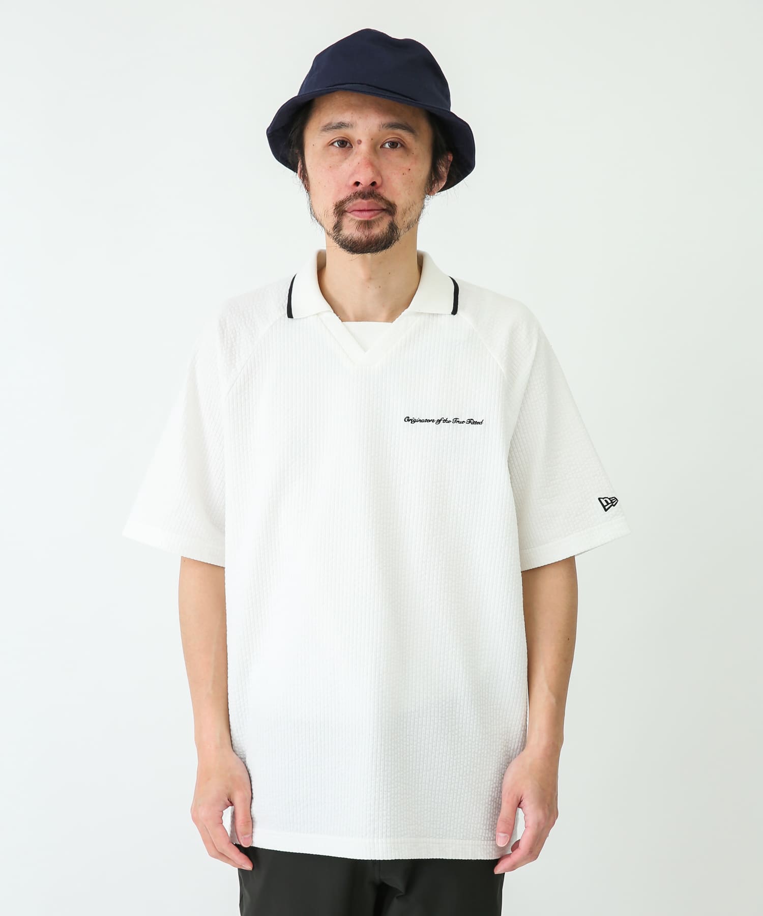NEWERA GOLF ゴルフ シアサッカー ポロシャツ Skipper M