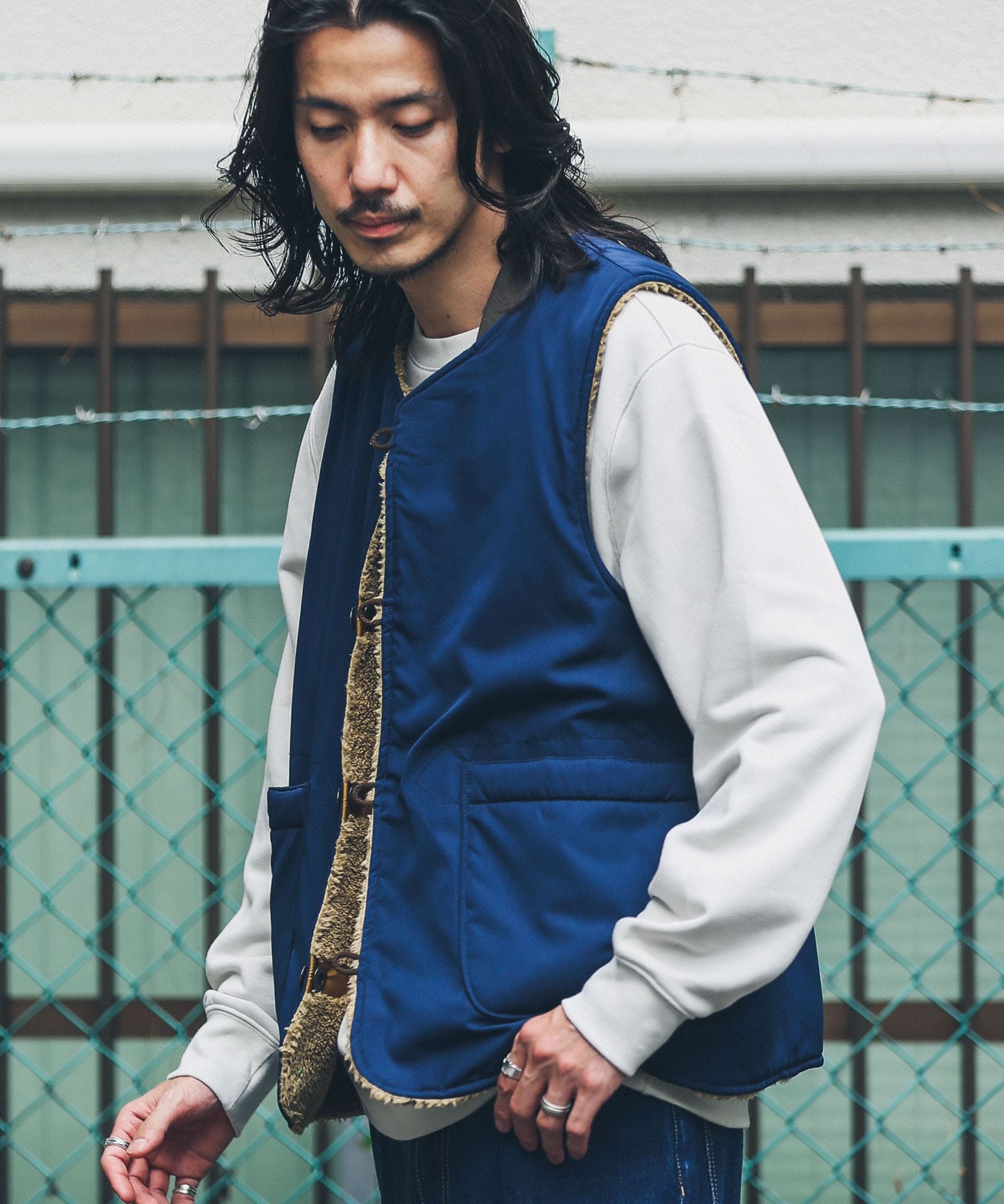 【KHAKI】『別注』ARMY TWILL*Sonny Label Reversible Vest