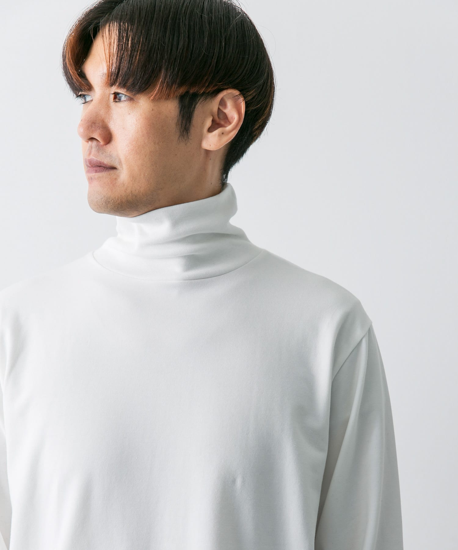 UR TECH』裏起毛タートルネックロングTシャツ[DR37-11H704