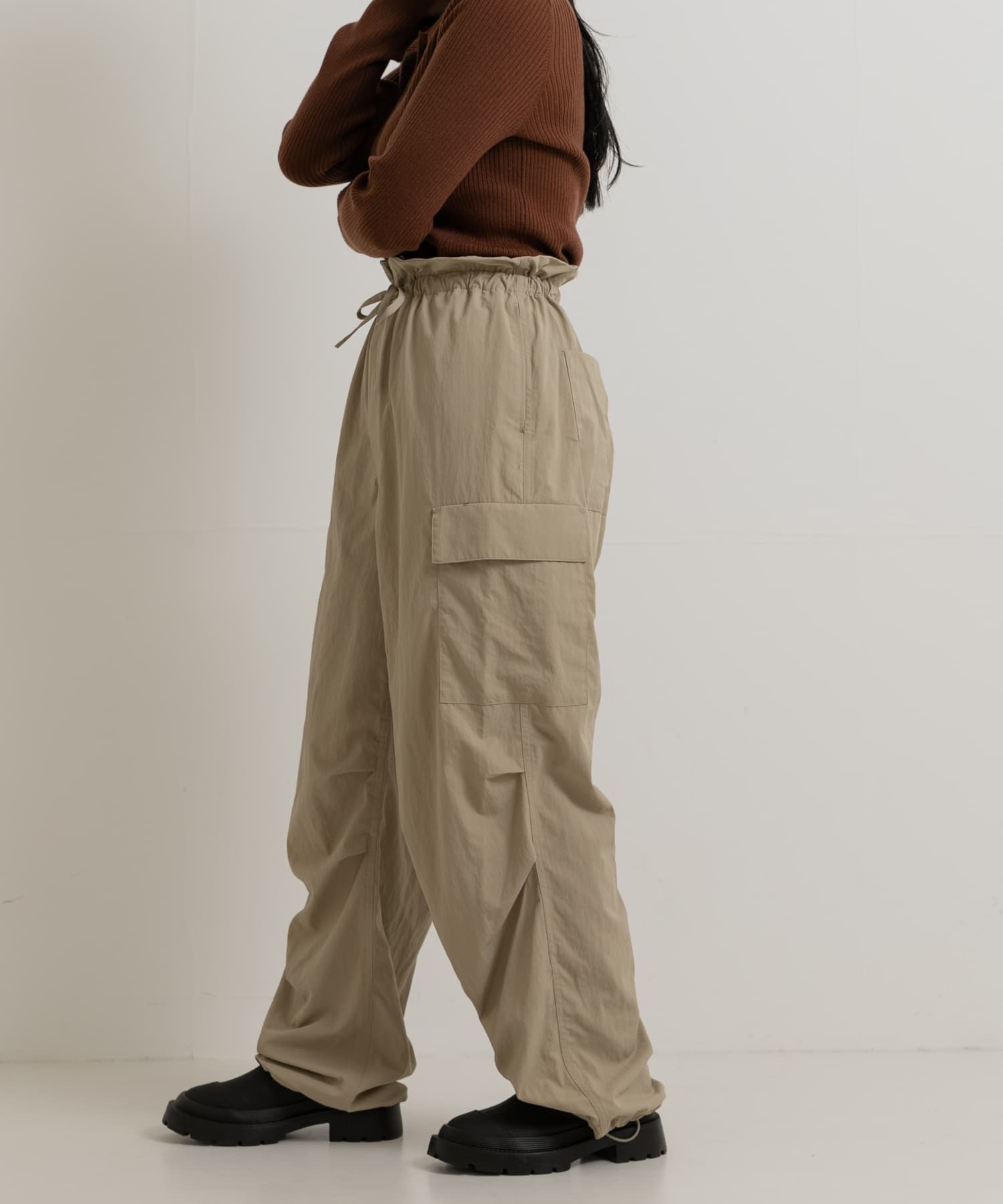 別注』MIDIUMISOLID×TGM RE-Nylon parachute pants[MD6093-T37]｜URBAN