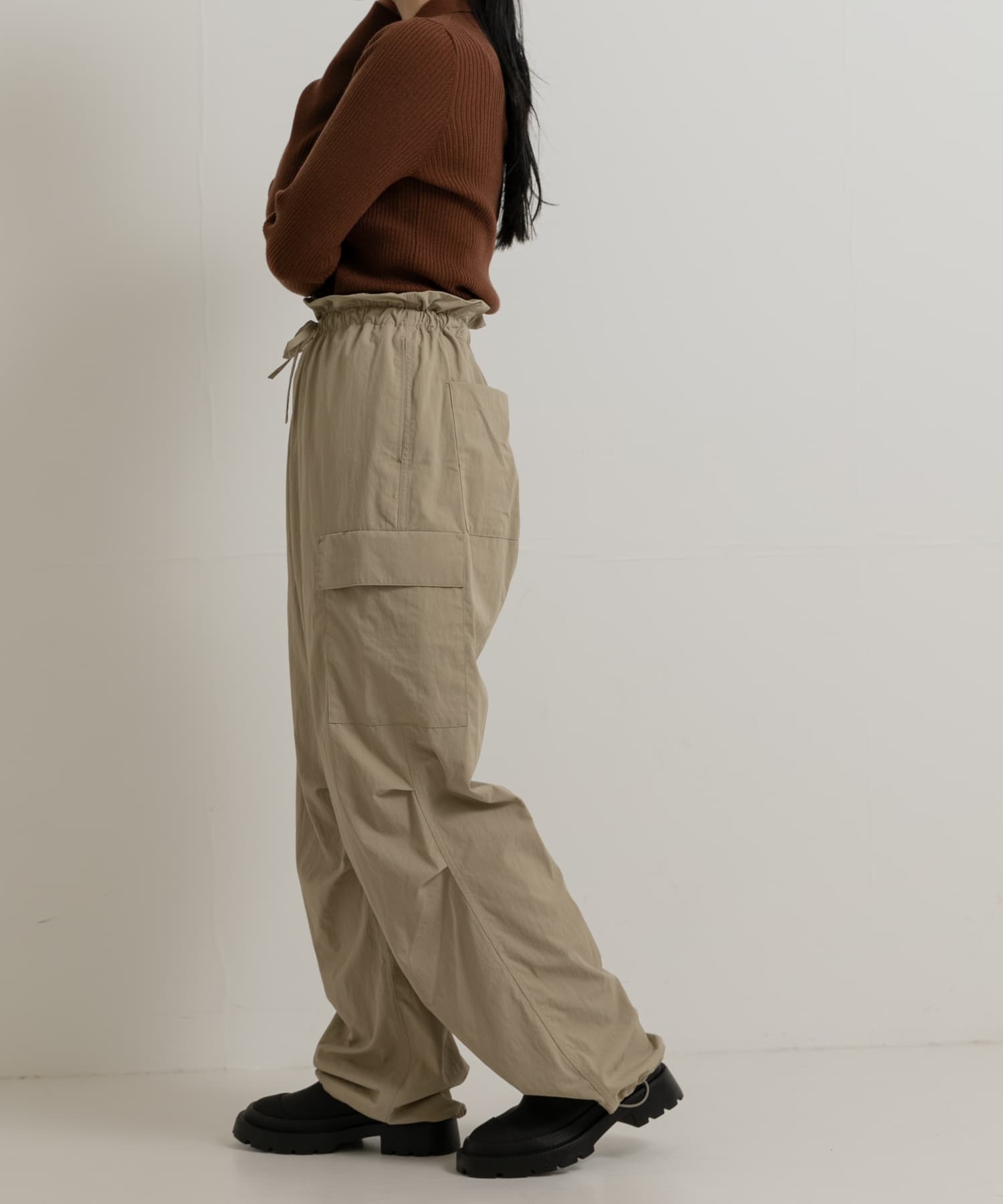 別注』MIDIUMISOLID×TGM RE-Nylon parachute pants[MD6093-T37]｜URBAN
