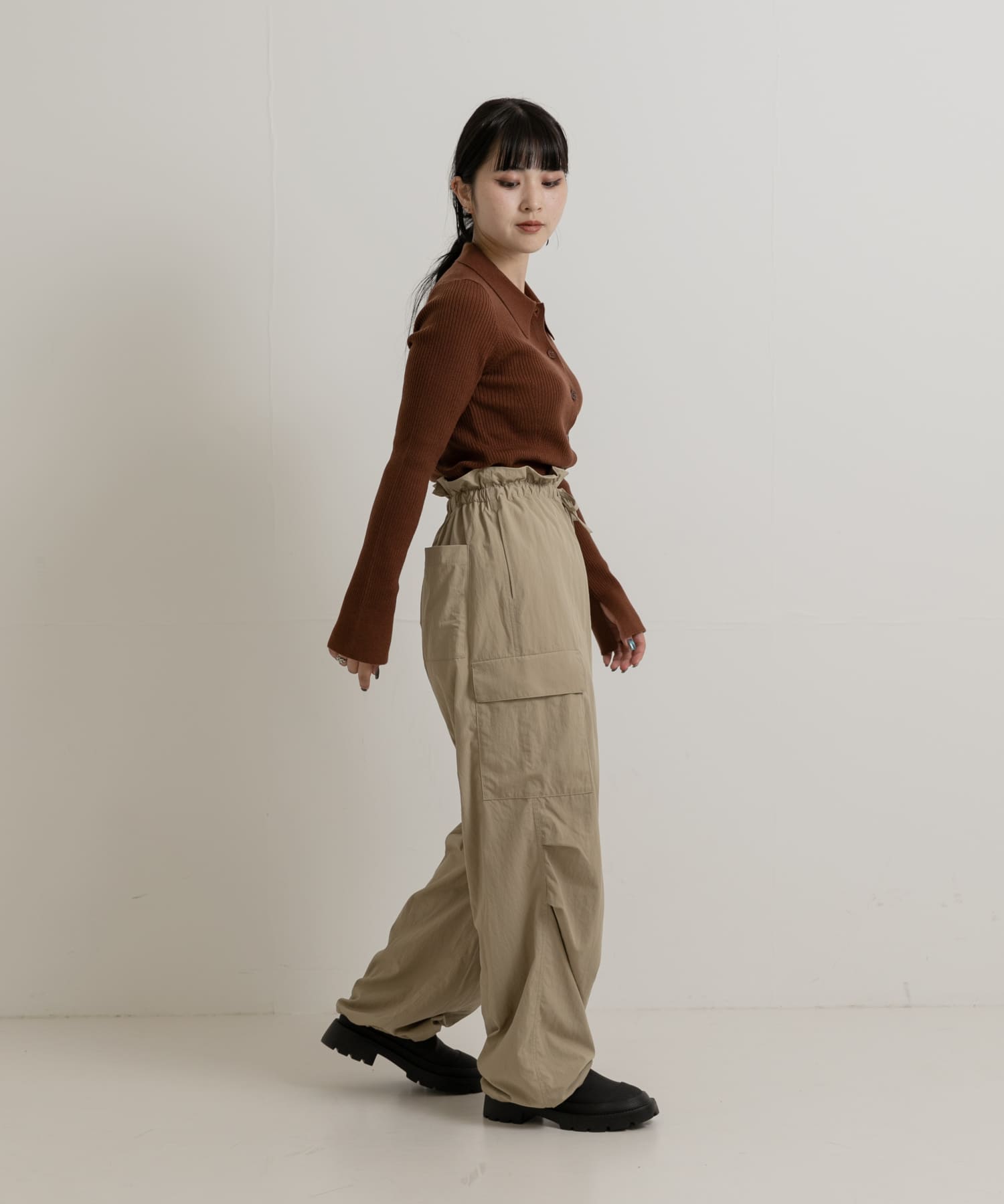 別注』MIDIUMISOLID×TGM RE-Nylon parachute pants[MD6093-T37]｜URBAN