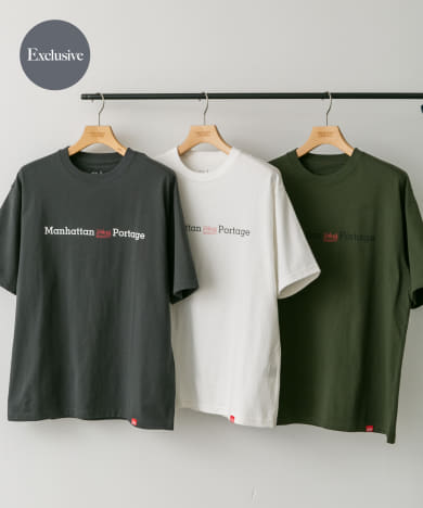 『別注』Manhattan Portage×DOORS　胸ロゴ プリント Tシャツ